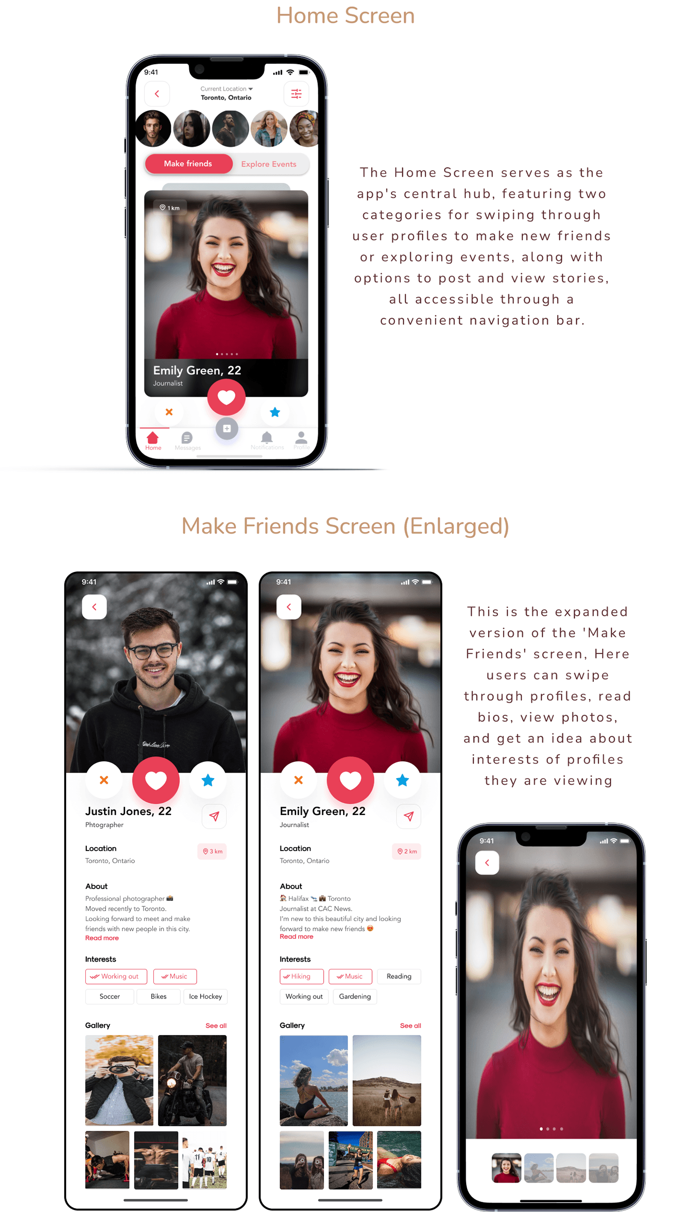 UI/UX Case Study UX design ui design Figma app design dating app event app UI Mobile app