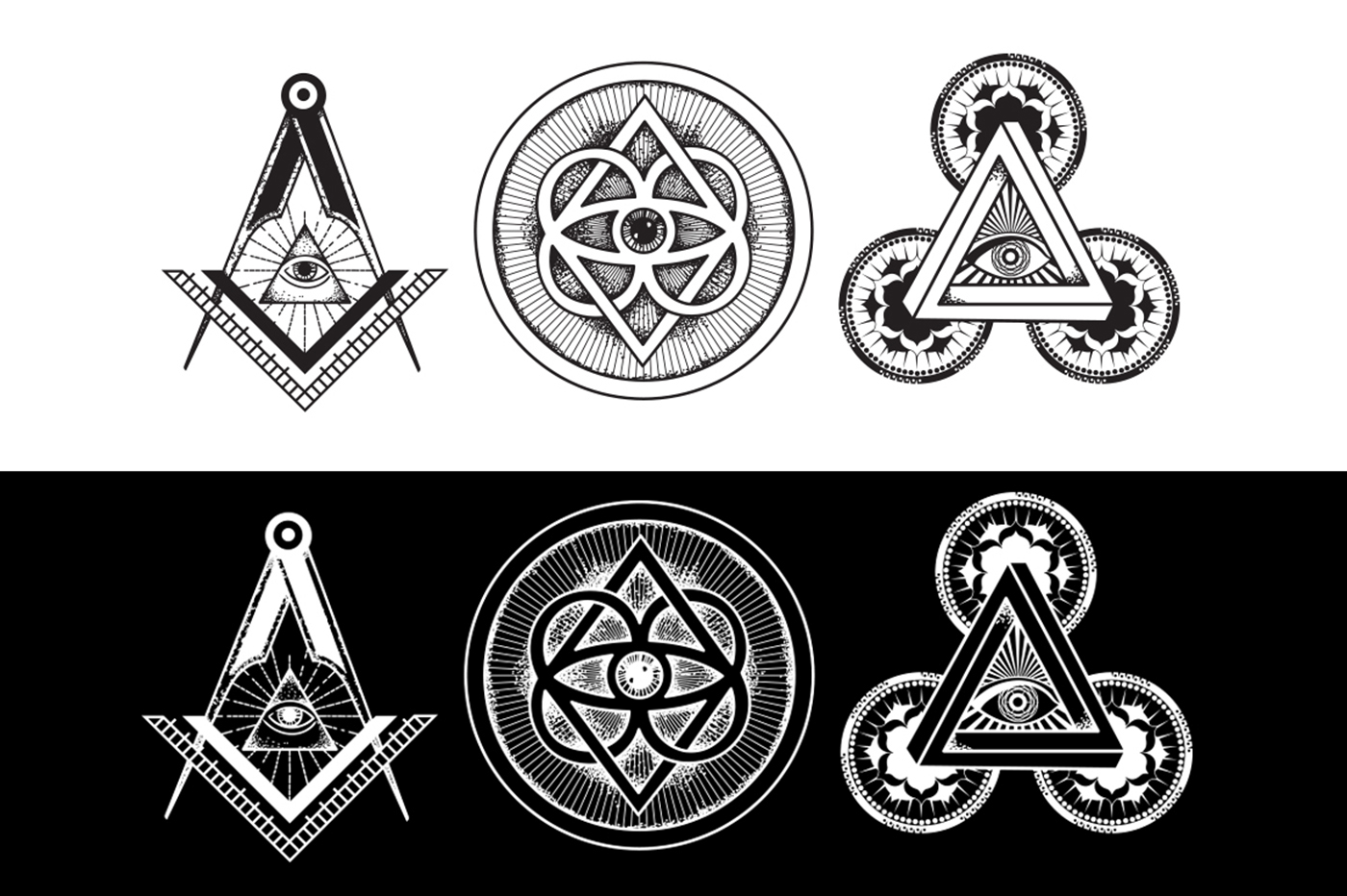 sacred symbols geometry harmonic Geometric Shapes symbolic Astrology esoteric Mandala logo kabbalist masonic gods eyes secret Mystic Magic  