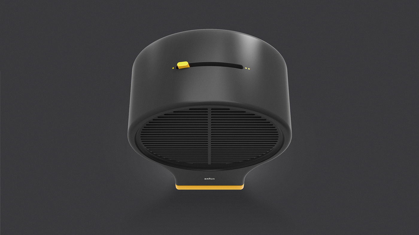 braun design product design  Smart Retro minimal fan concept