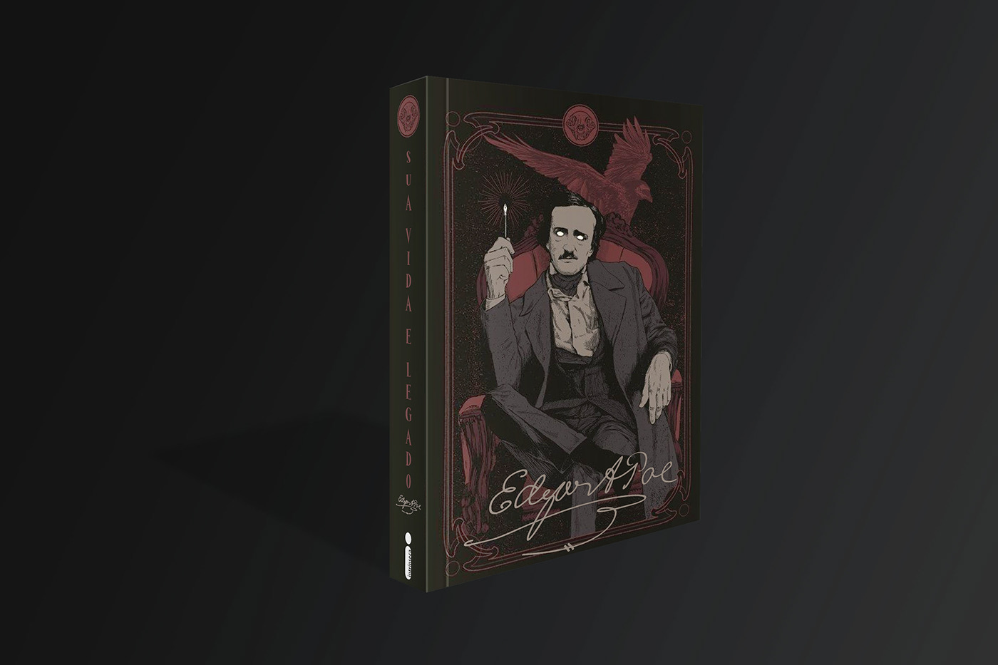 art book dark Digital Art  Edgar Allan Poe horror Ilustração Livro Mockup Terror