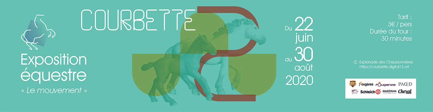 identité visuelle graphisme exposition dressage logo typo affiche edition courbette