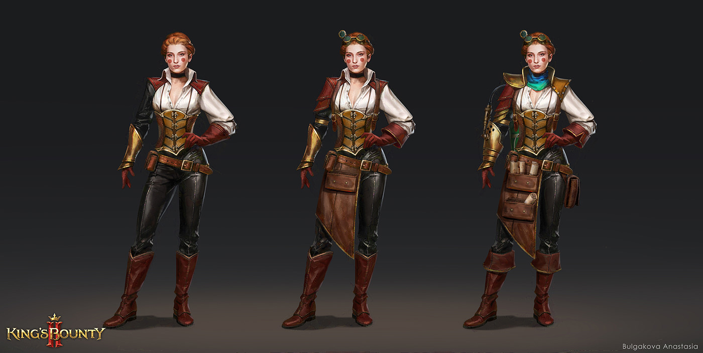 2D art Digital Art  conceptart Character design gameart fantasy photoshop suit Armor