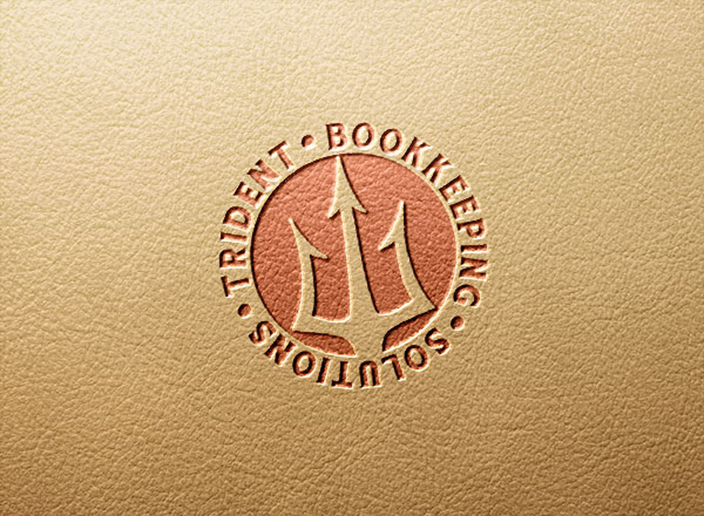 accounting book Bookkeeping brand branding  design keeping logo Logo Design Trident