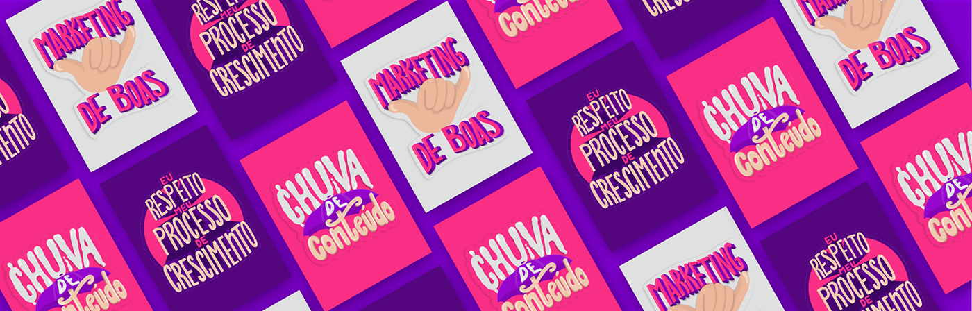 Adesivos color estudio huna ilustration lettering marketing   stickers