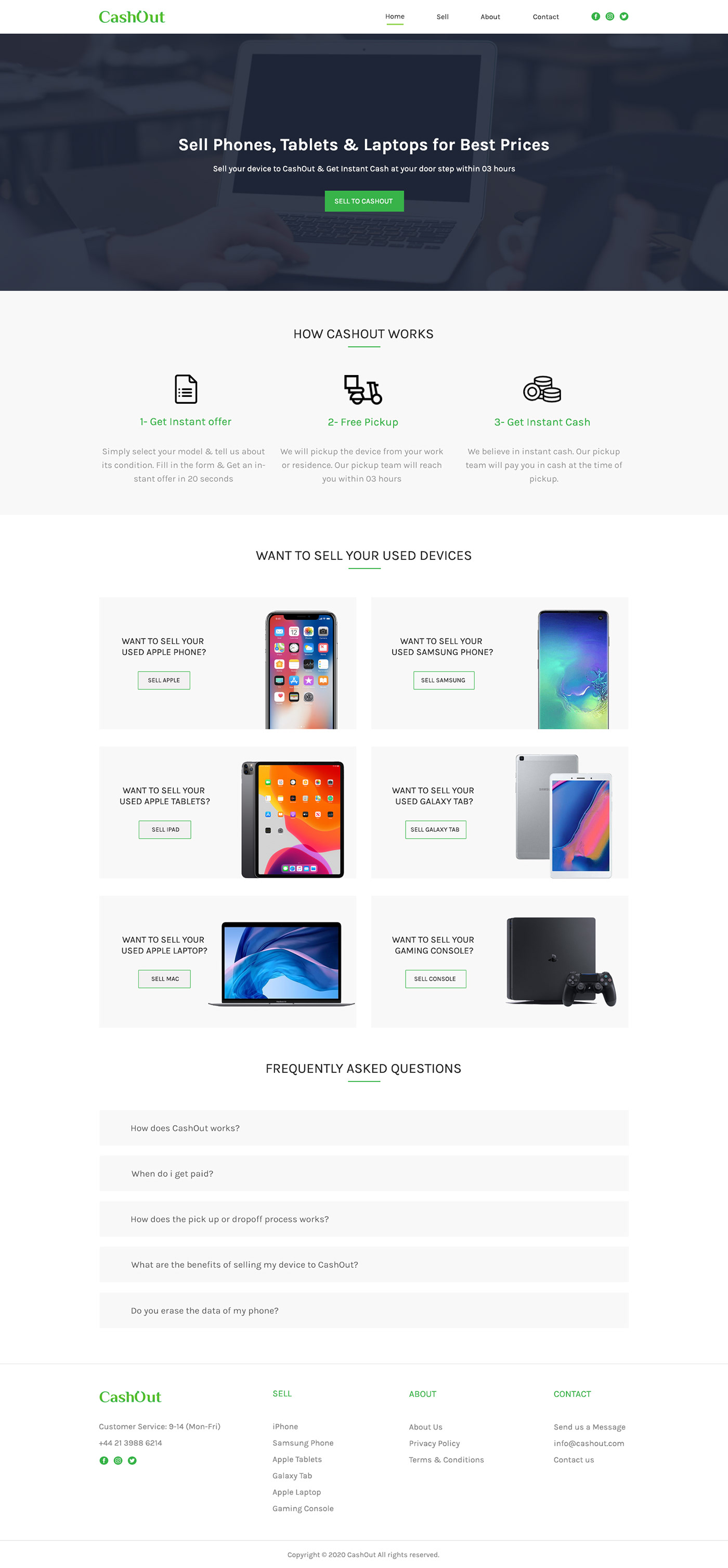 Cashout Website Cashout website design Sell Devices wesbite Sell phone website Web Design  Website Design