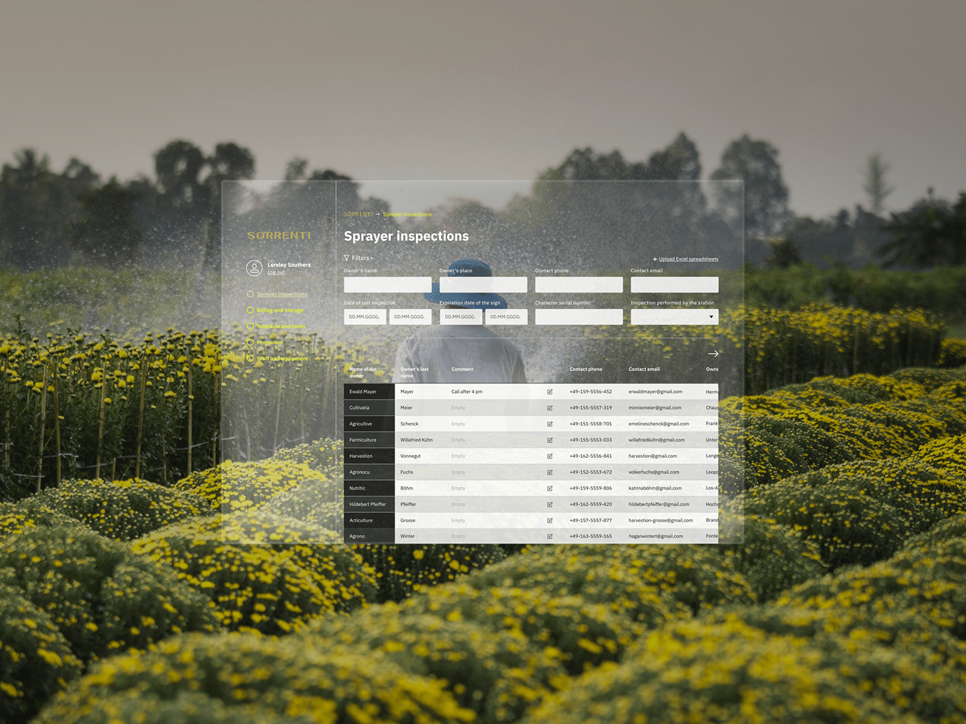 agriculture Agro dashboard desktop green pesticides product design  sprayer UI ux