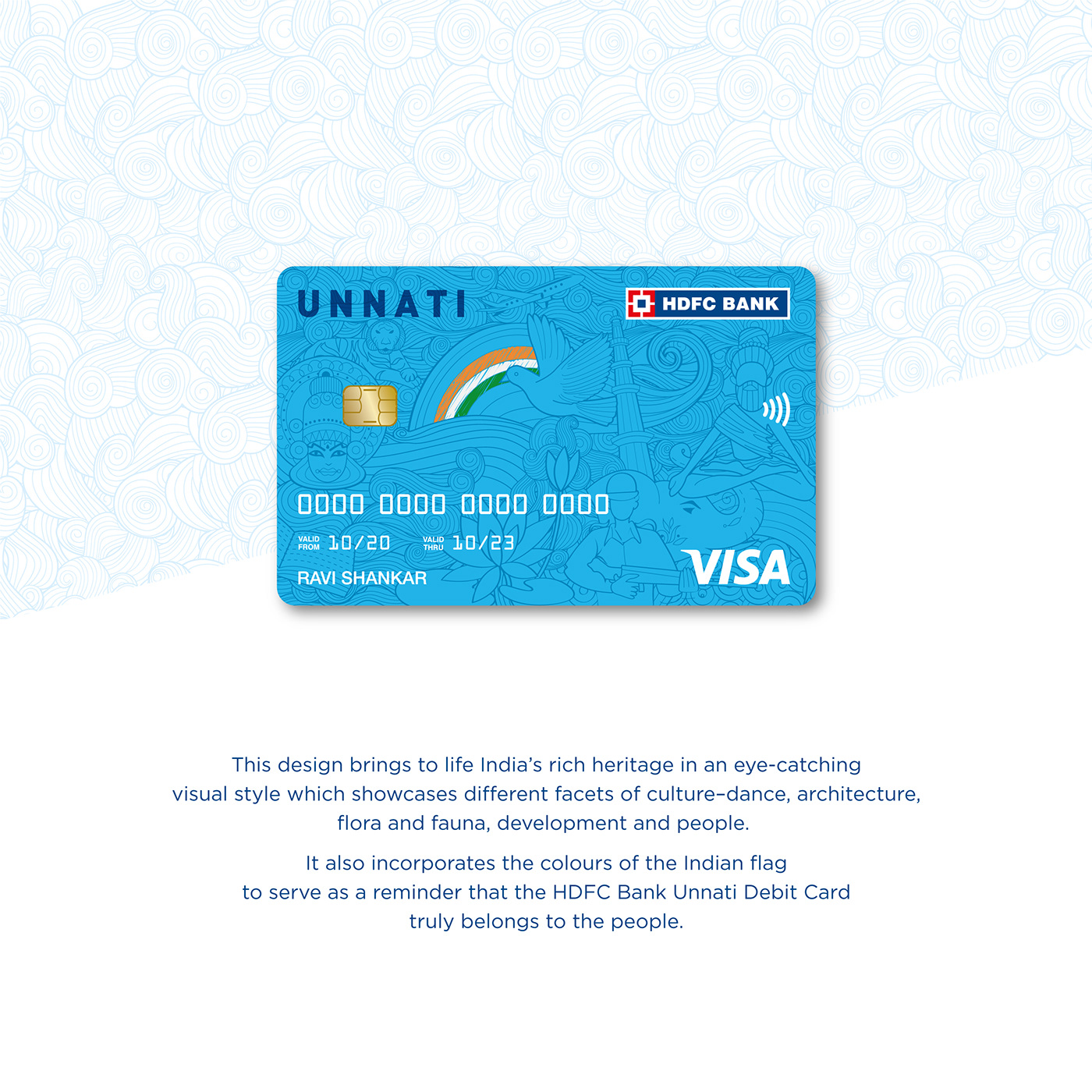 culture Debit card development finance India money namaste progress Visa HDFC Bank