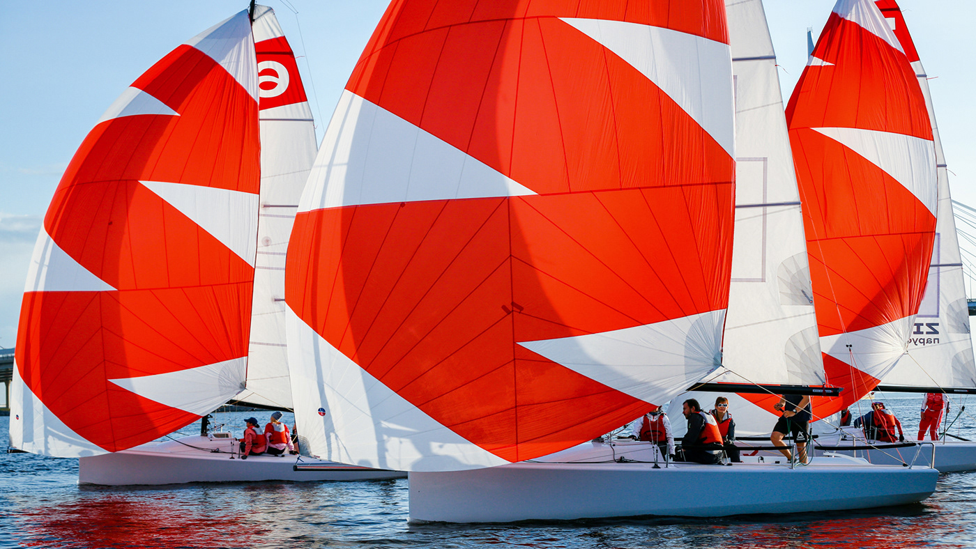 branding  yacht Yachting zigzag sailing gennaker Website digital sport corporate