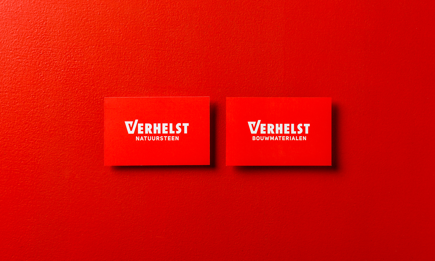 verhelst construction contractor branding  identity red White checkmark Photography  check
