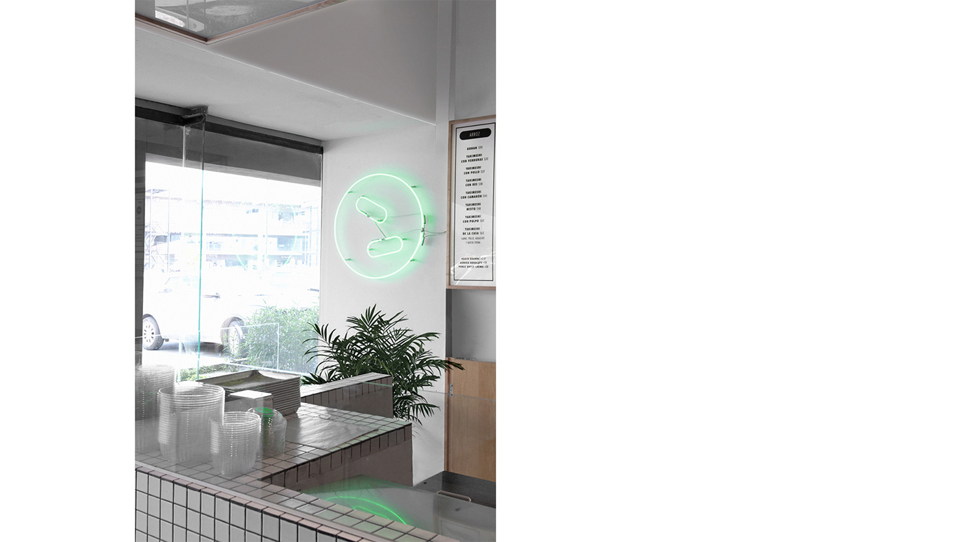Sushi Poké Bowl Sushi Burrito Interior oriental minimal modern Panama Studio monterrey branding