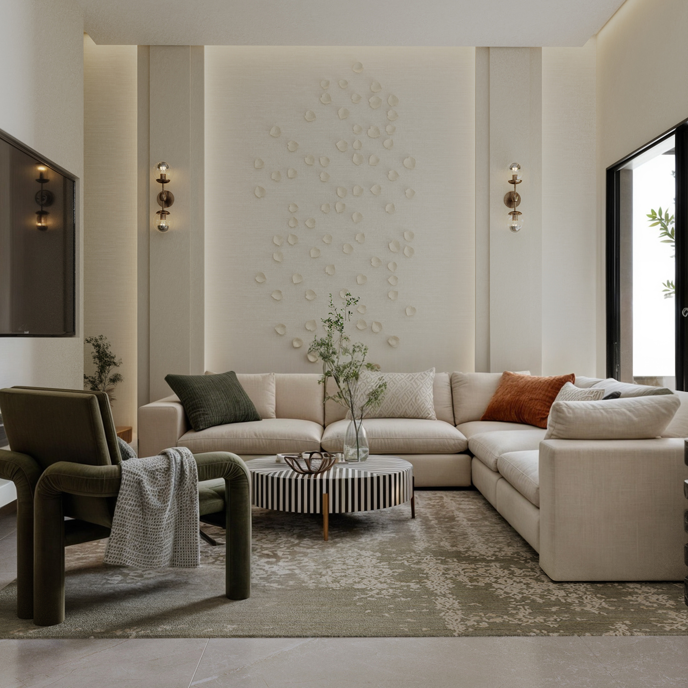 furniture interior design  living room reception modern Saudi Arabia KSA design new trend green