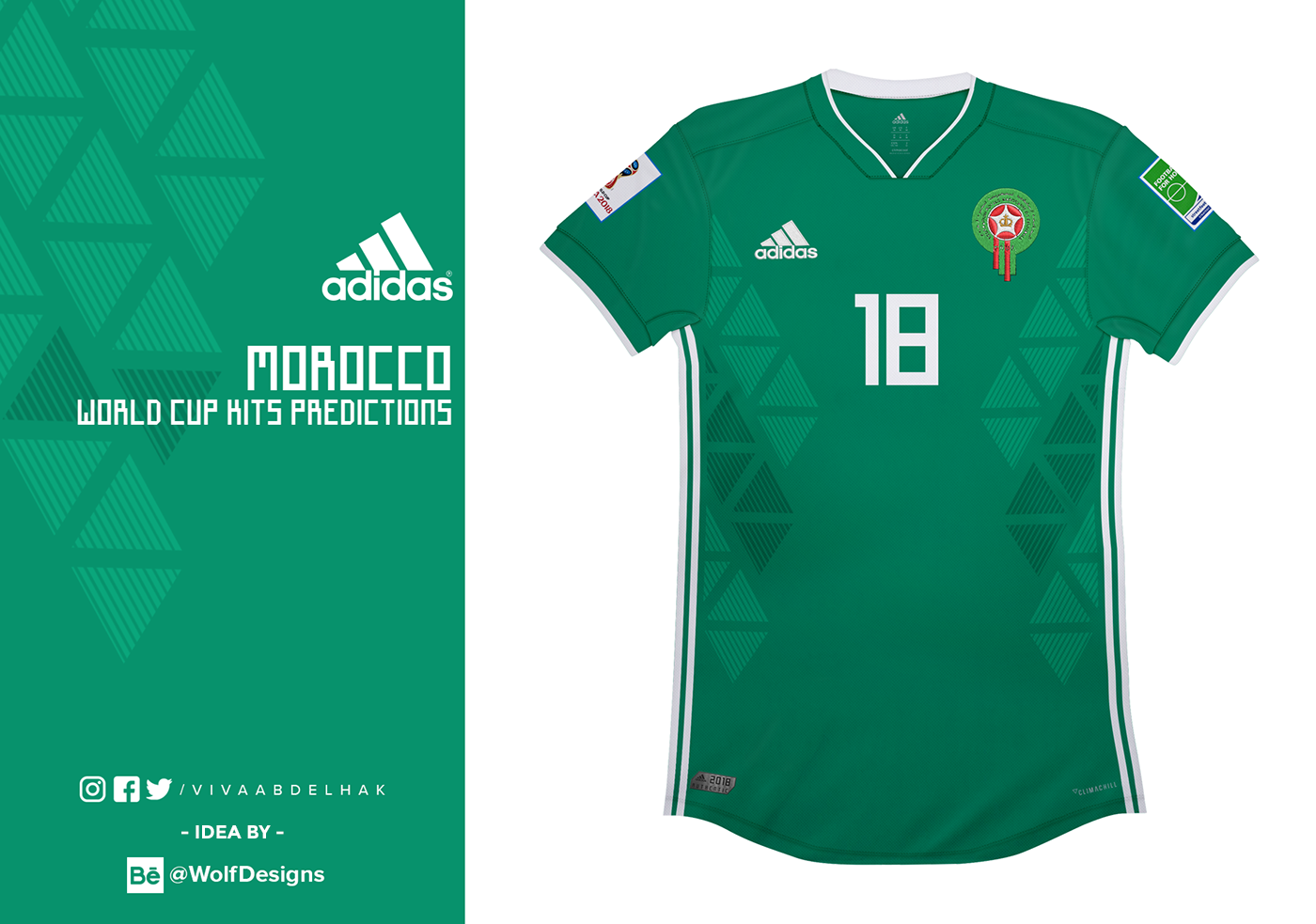 Morocco Jersey Design Kit Concept FIFA World Cup Russia 2018