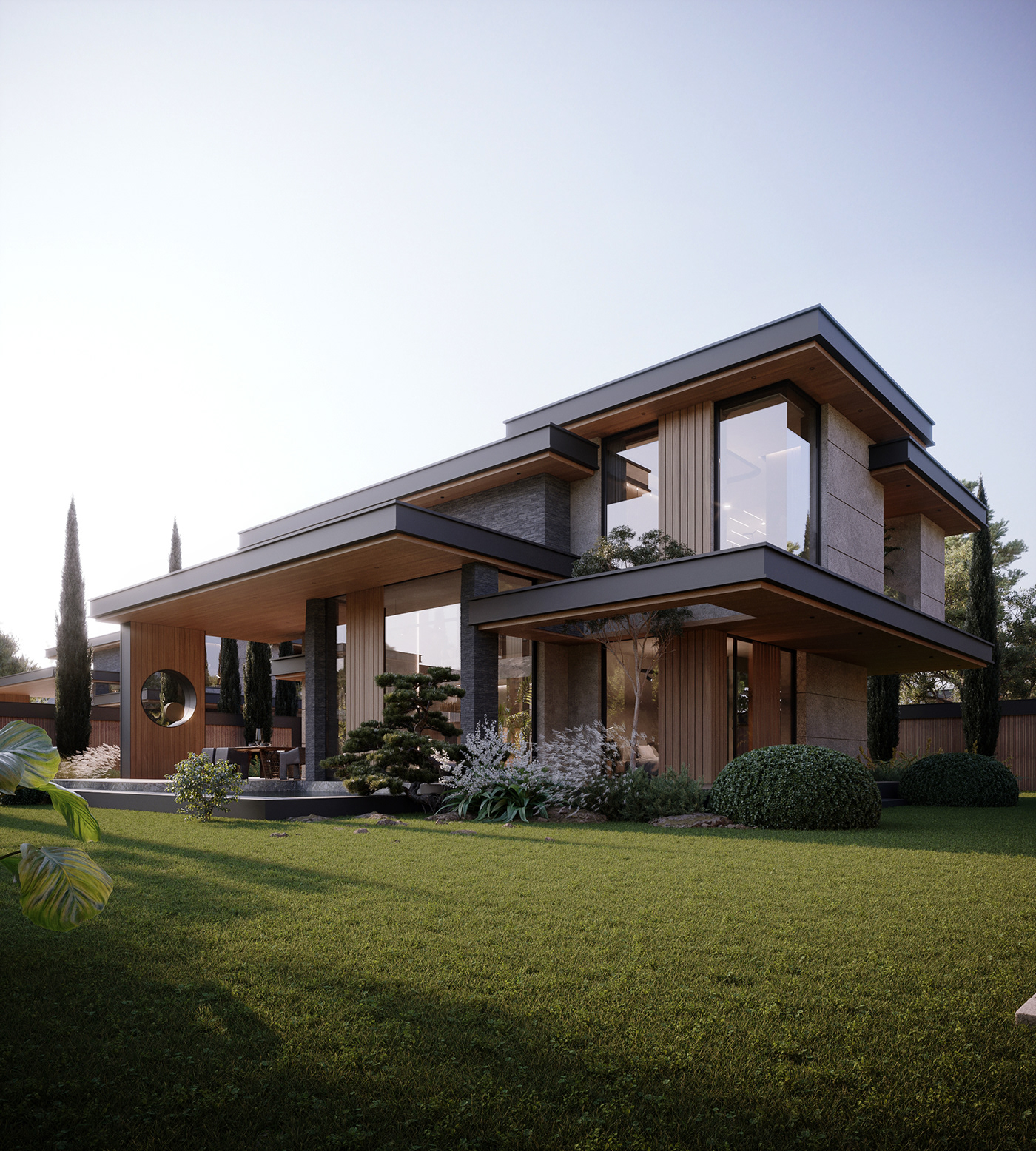 3D architecture archviz CGI corona exterior modern Render Villa visualization
