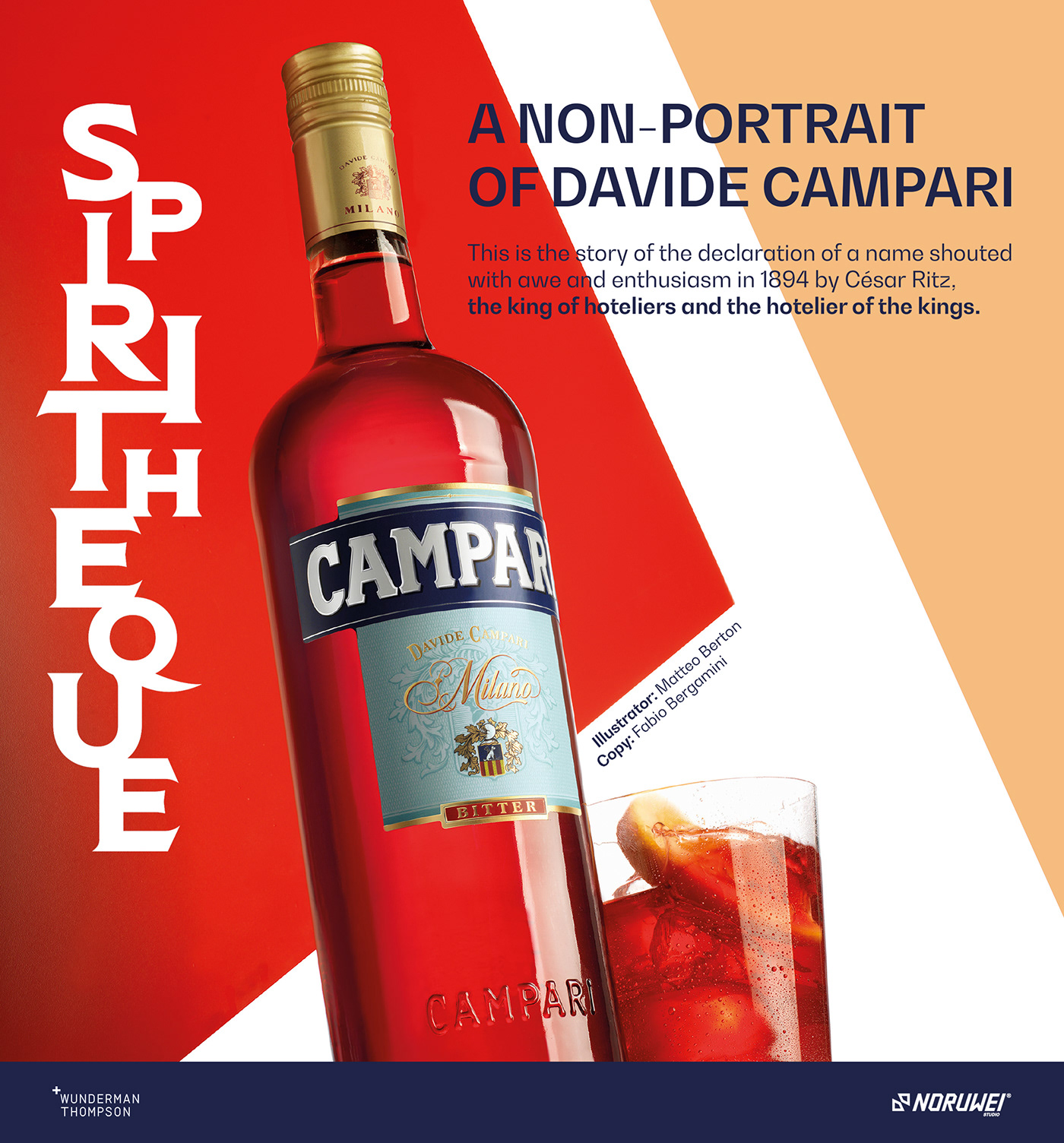 Advertising  Campari design graphic ILLUSTRATION  Italy noruwei spirit