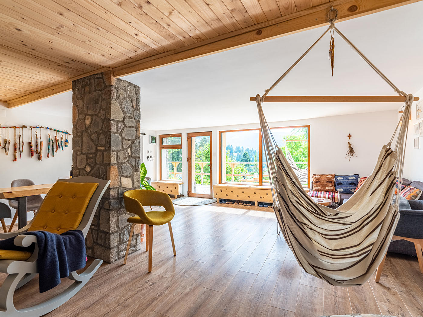 airbnb Boarder's Cottage cozy accommodation furniture design  imovision agency interior design  Interior Photography Modern Design Sinaia