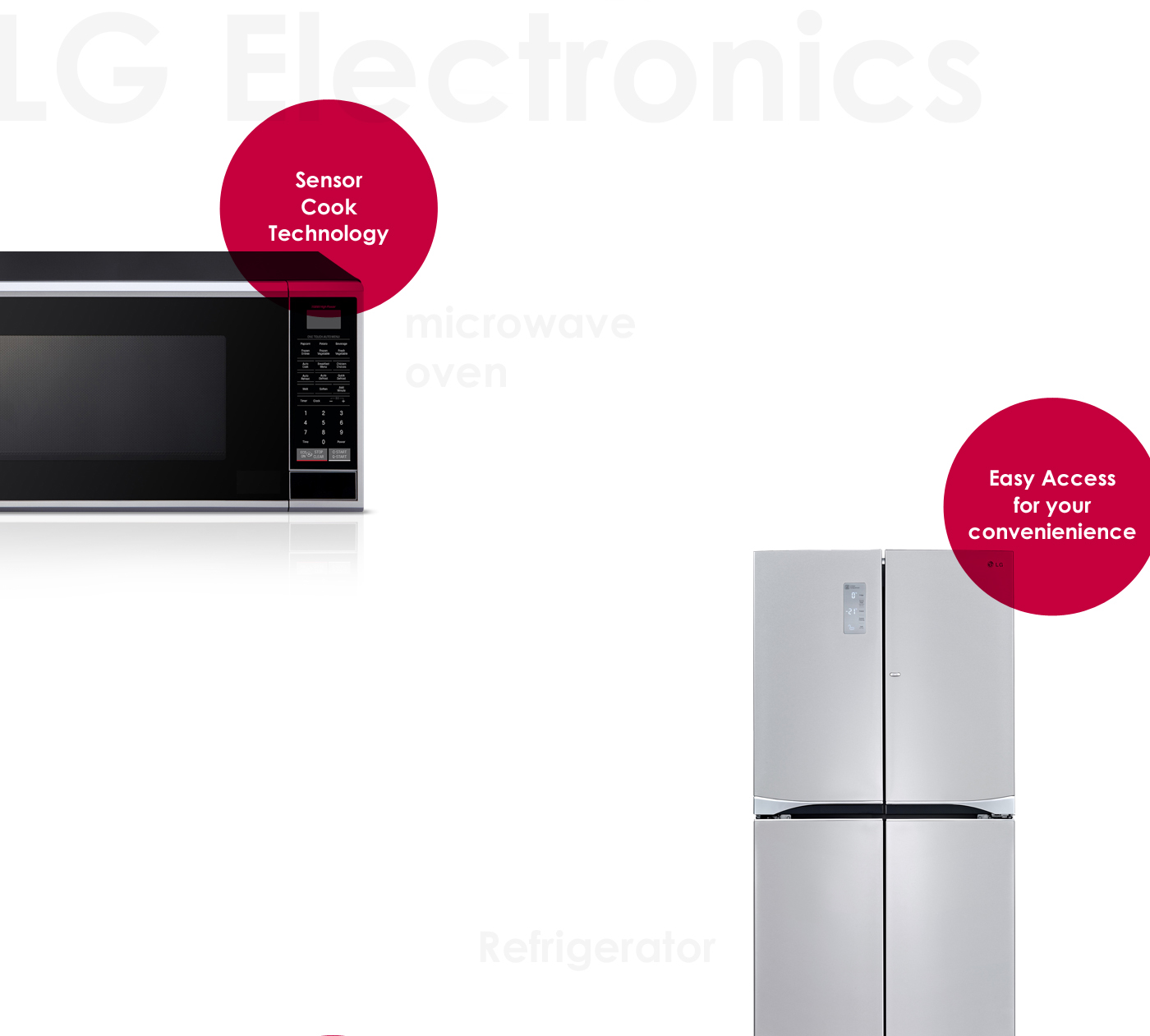 LG Electronics Products Page design on Behance