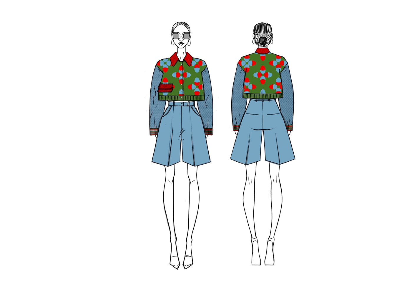 Clothing Digital Art  Drawing  Fashion  fashion design fashion illustration moda Procreate sketch Style