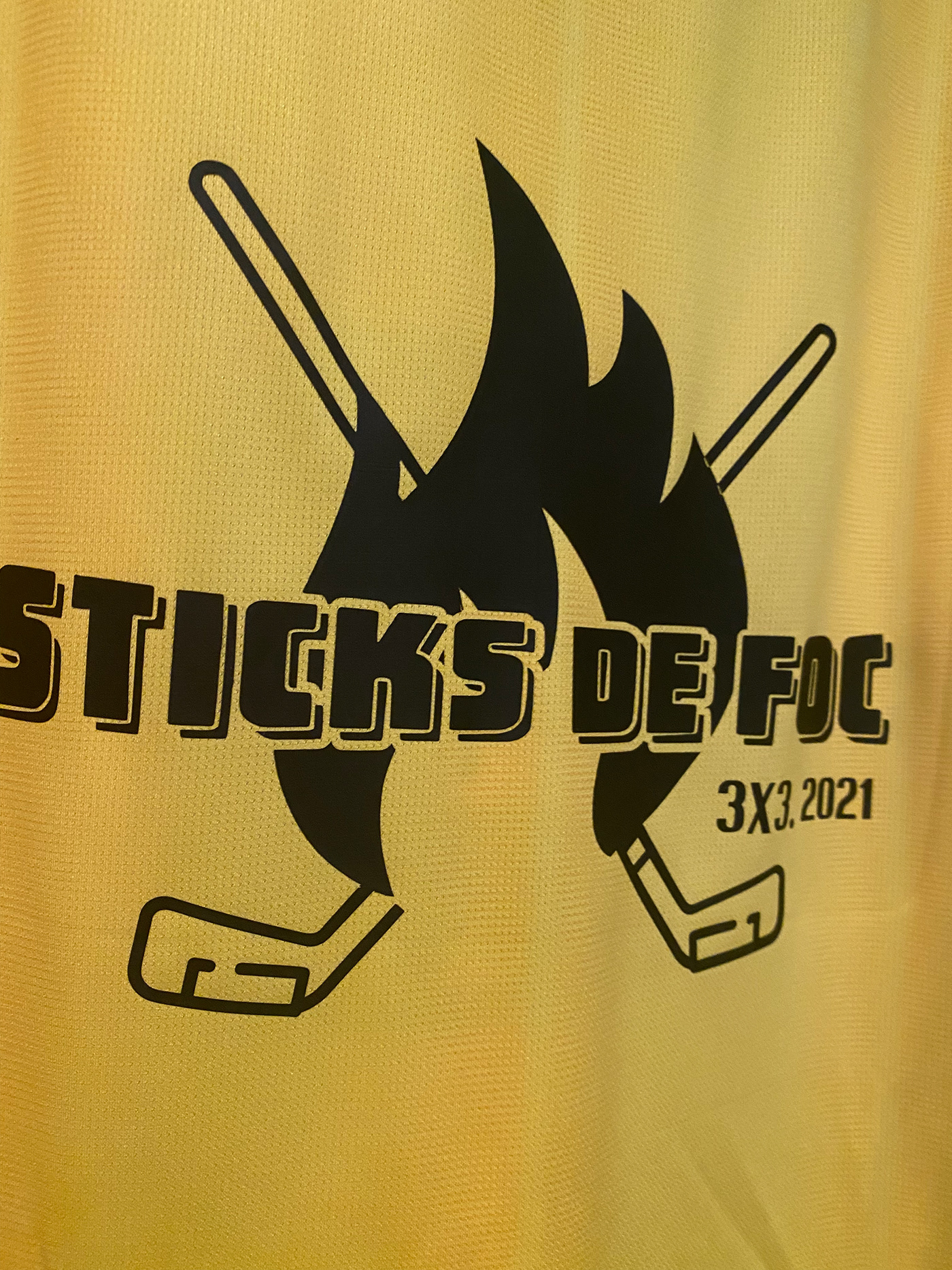 3X3 equip hockey hóquei logo Logotipo sticks vinilo vinyl