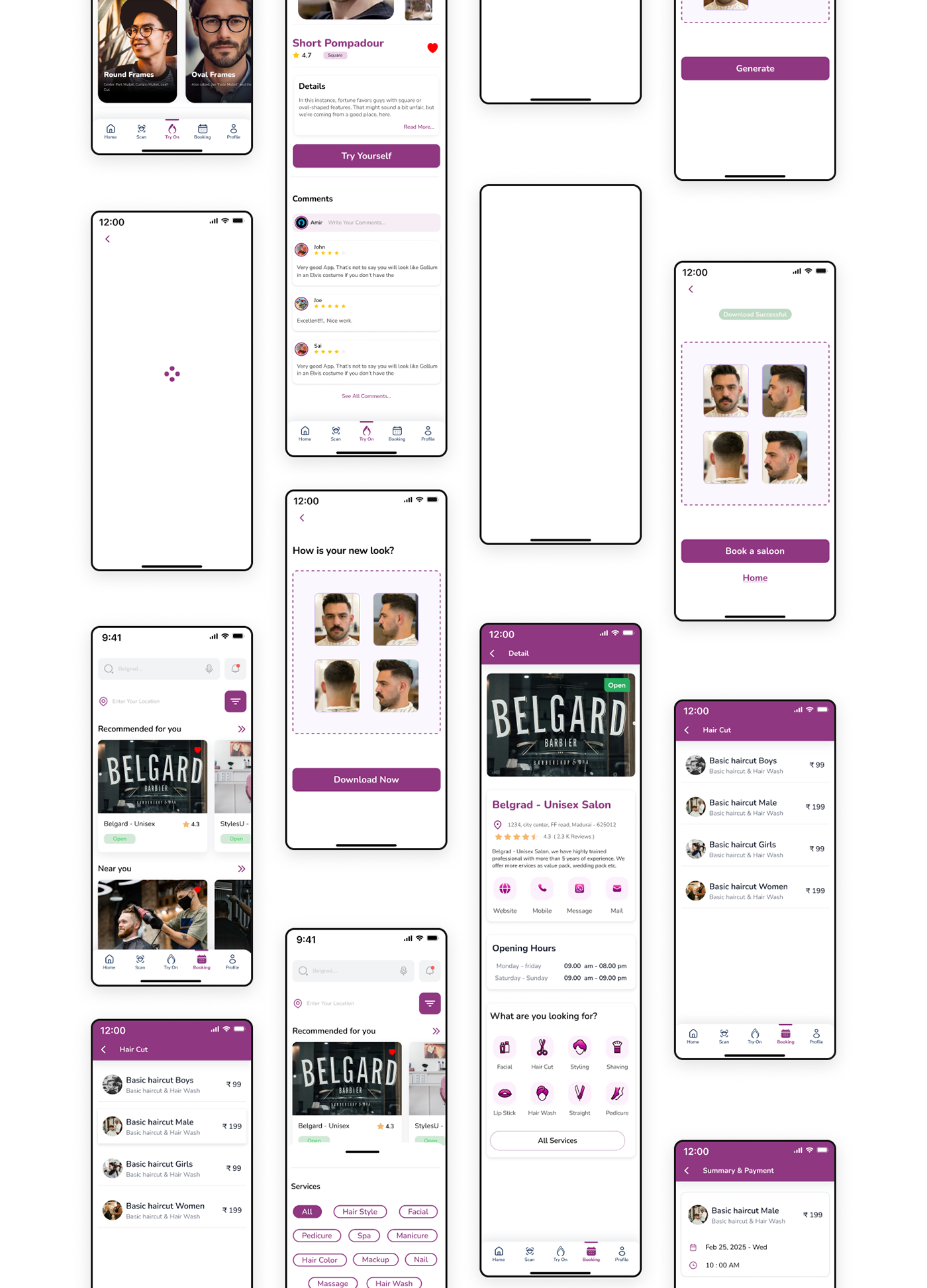 #casestudy #UX #ux design #booking app #Case Study #Fashion app #saloon app #user experience ui ux projects ui ux