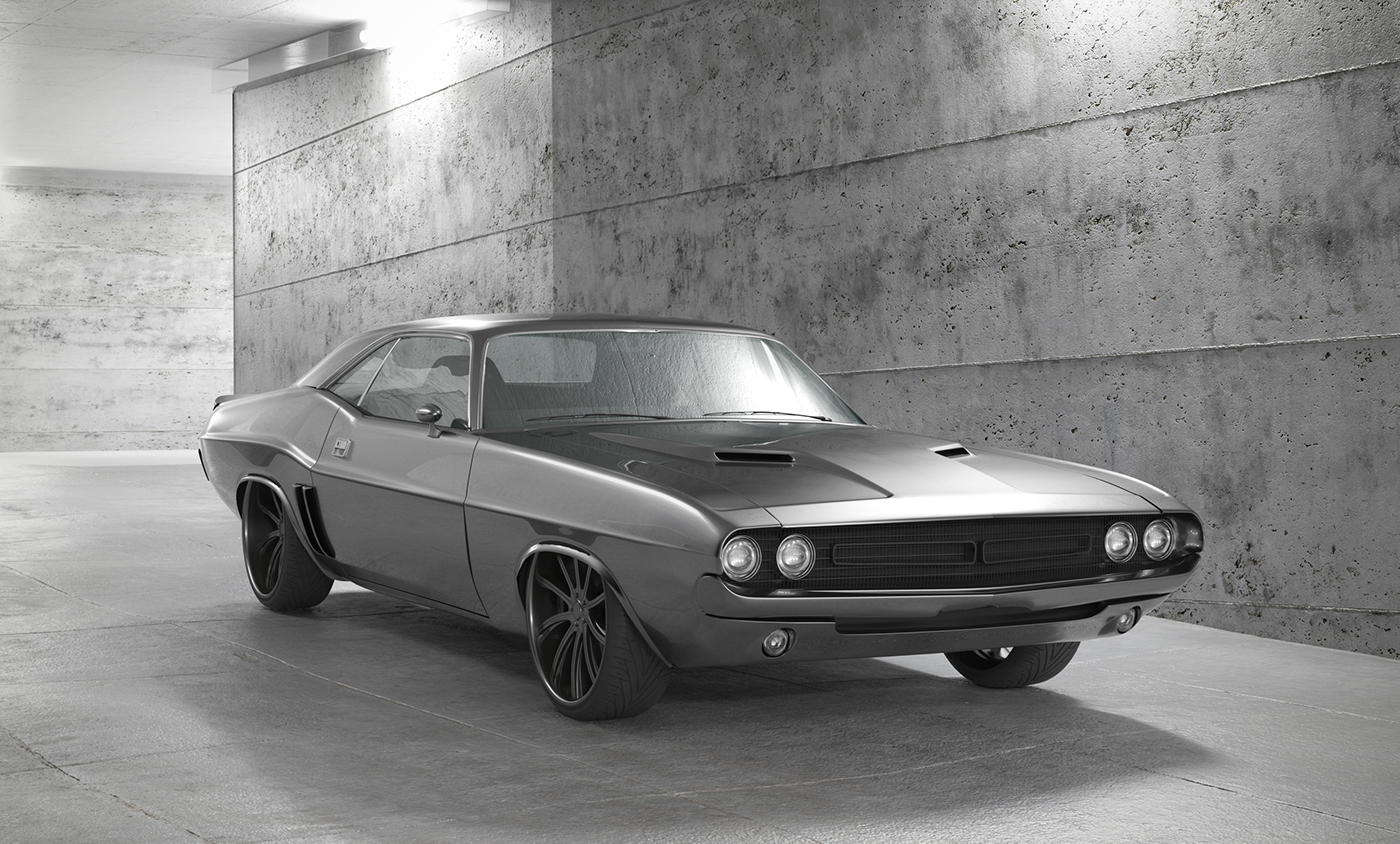 challenger dodge muscle cars Cars 3D design 3ds max