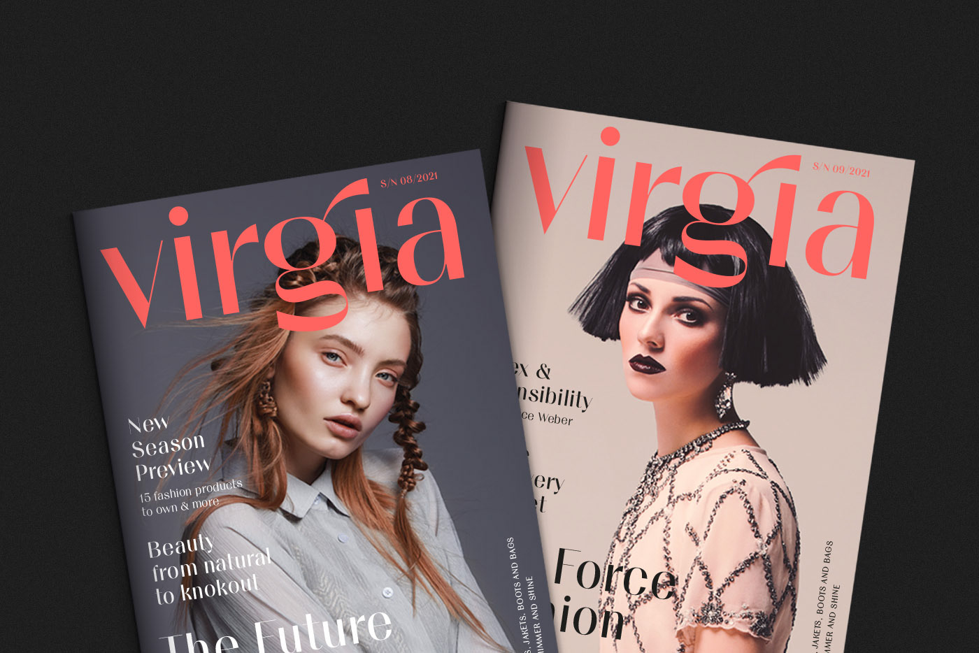 branding  contemporary elegant Fashion  luxury magazine minimalistic modern Opentype sans serif