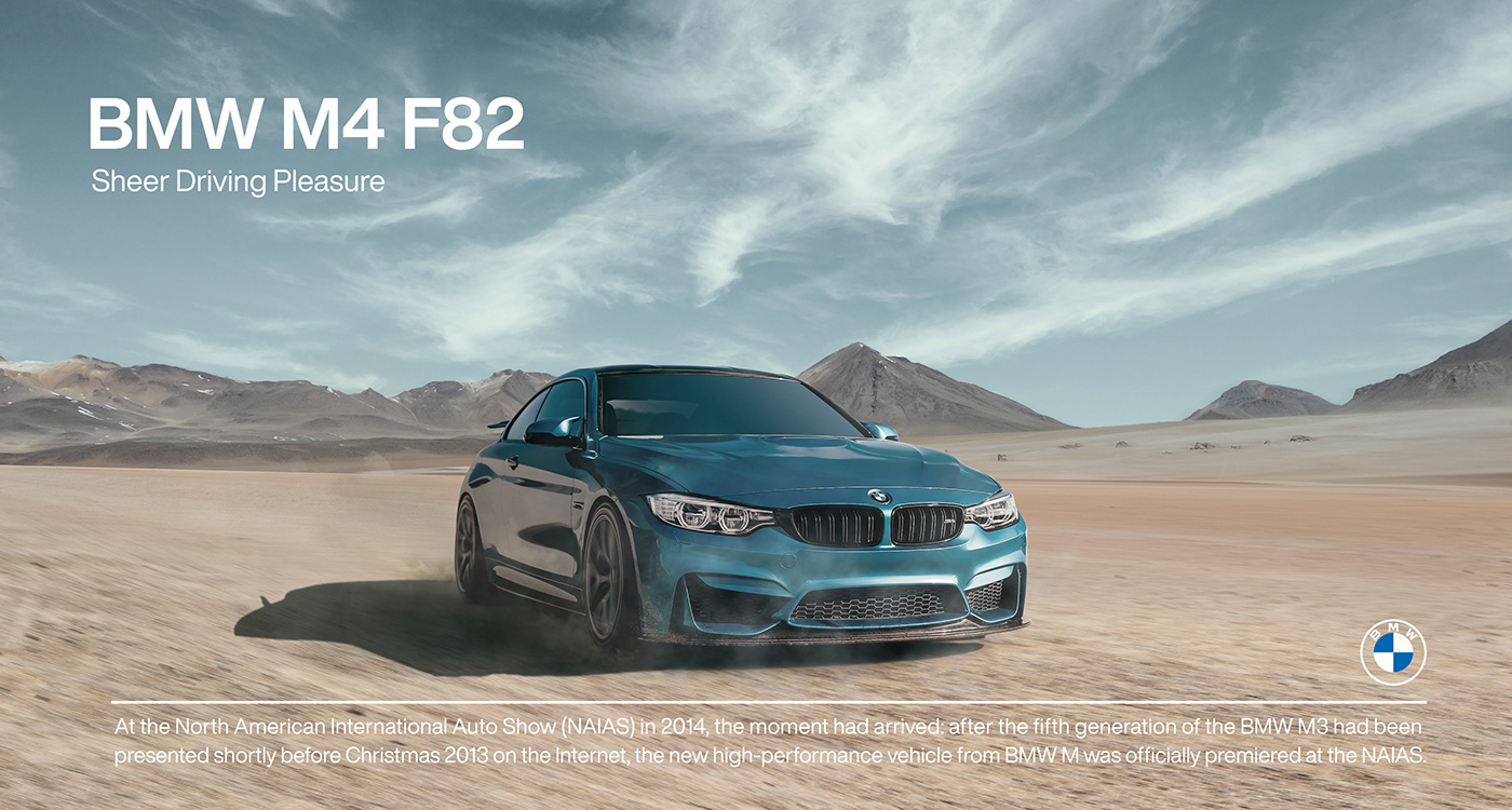 automotive   BMW car desert Landscape photoshop smoke