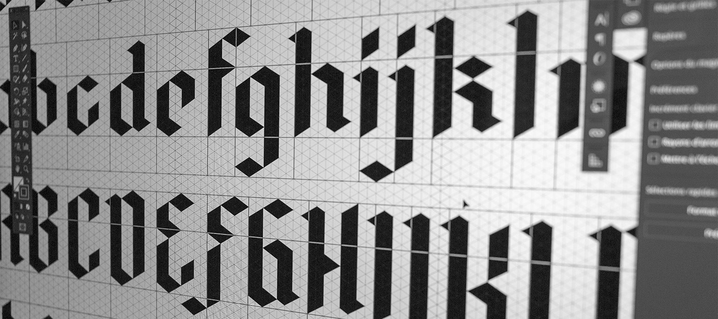 DreiFraktur Free font Blackletter typography   gold stone dark Fraktur gothic Typeface