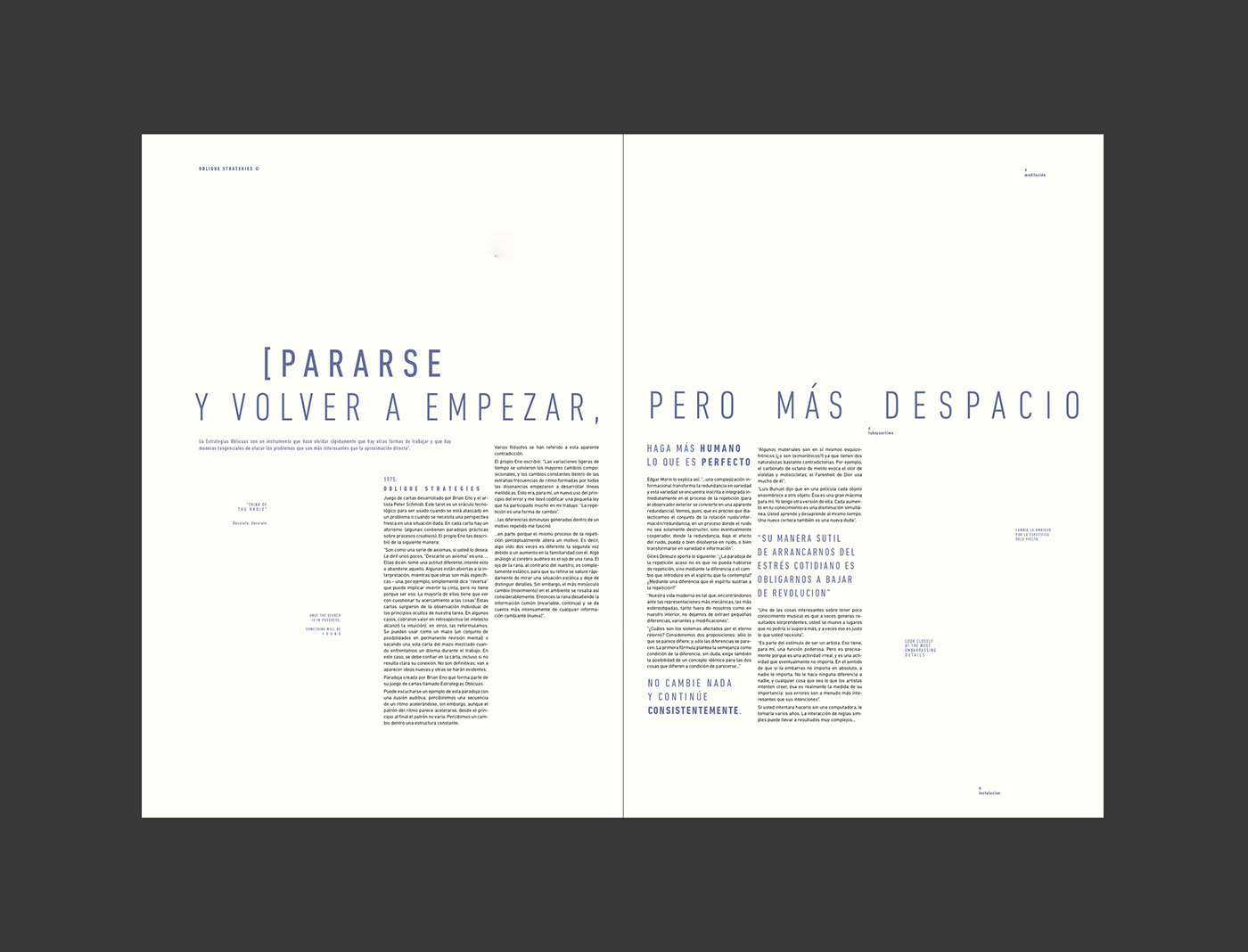 fadu editorial Gabriele brian eno Layout typography   graphicdesign diseño