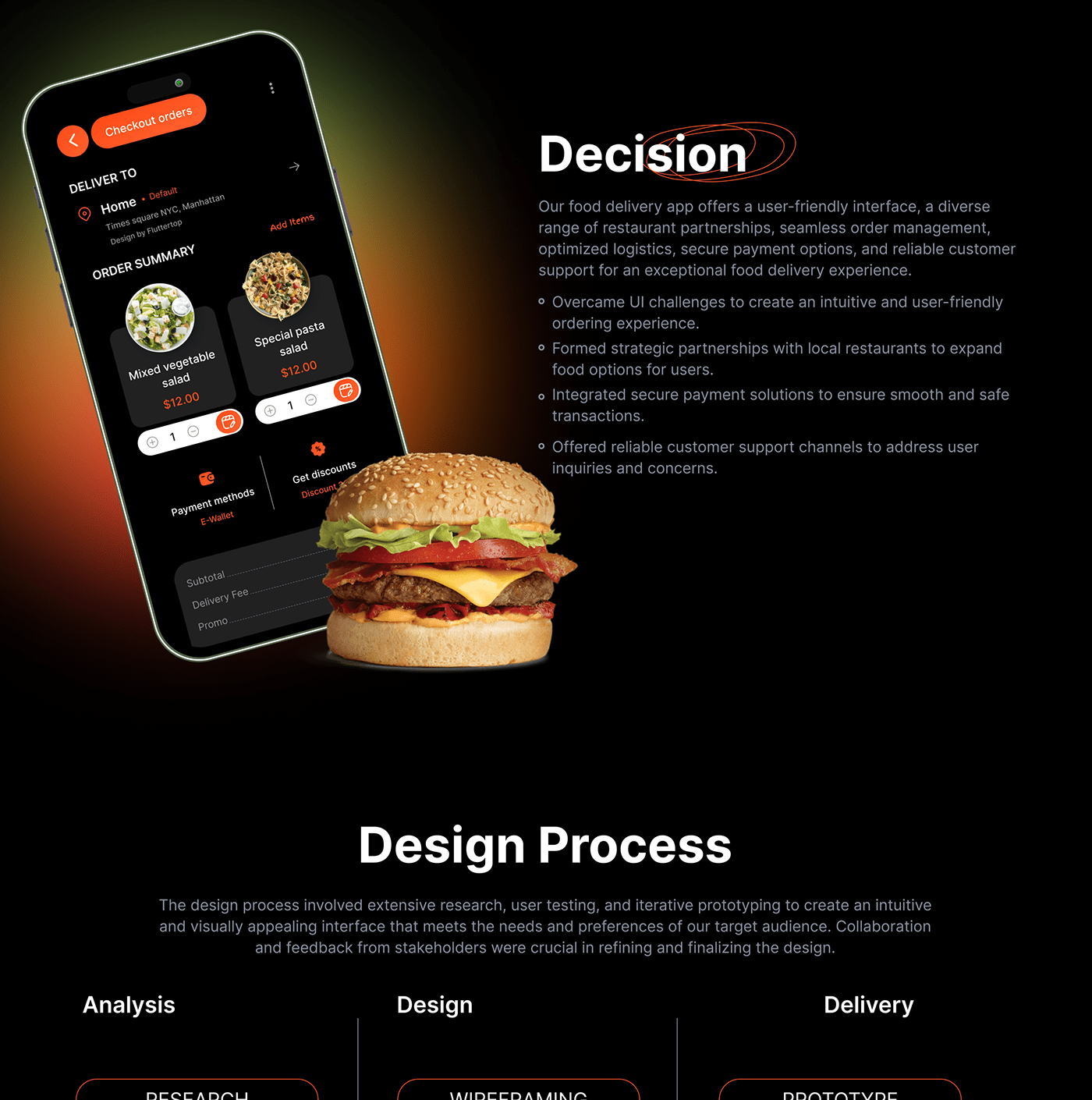 Food delivery app UI design, Best food delivery app UX practices, Food delivery app design inspirati