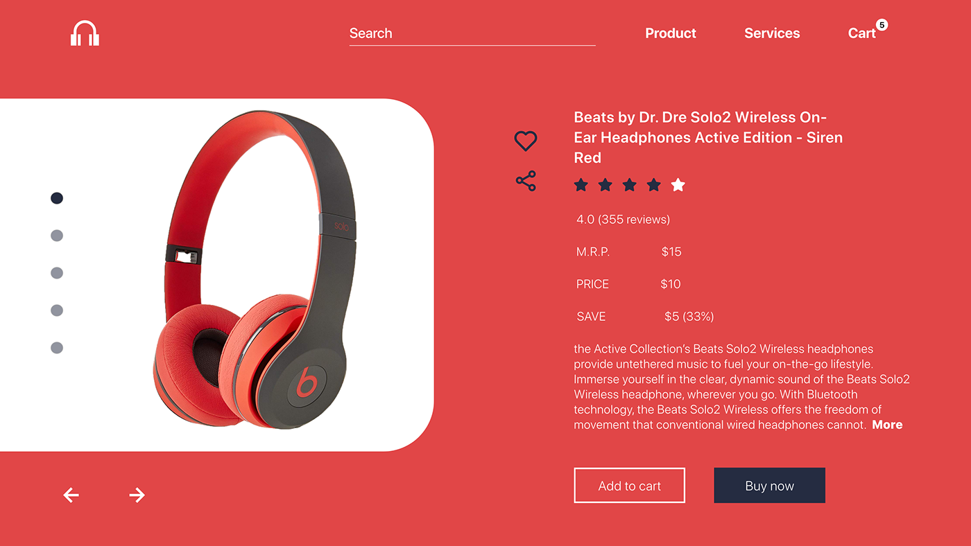 UI/UX UI ux Web Design  web development  headphone Beats By Dre landing page xddailychallenge Website