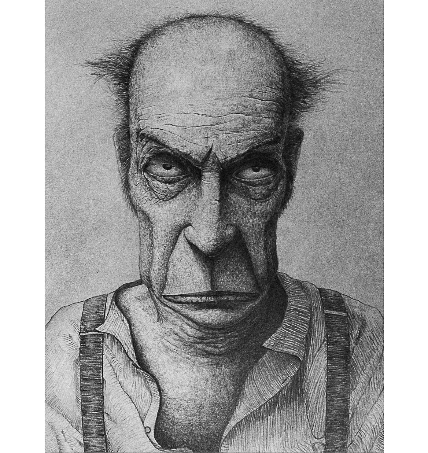 black and white caricature   portrait Character design  drawings expressions mood pencil