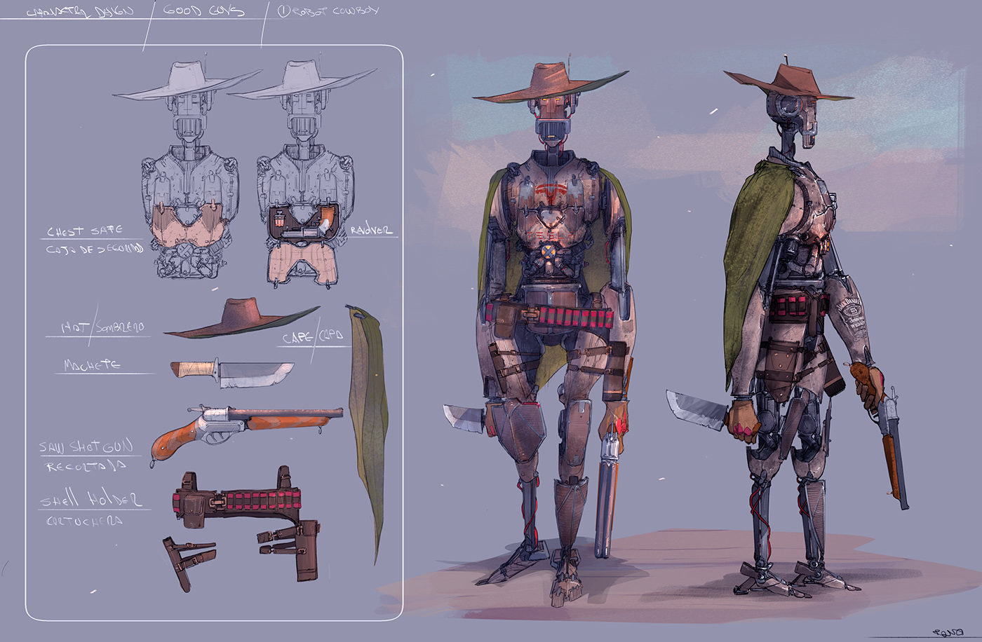design Character robot mongol tano desert android