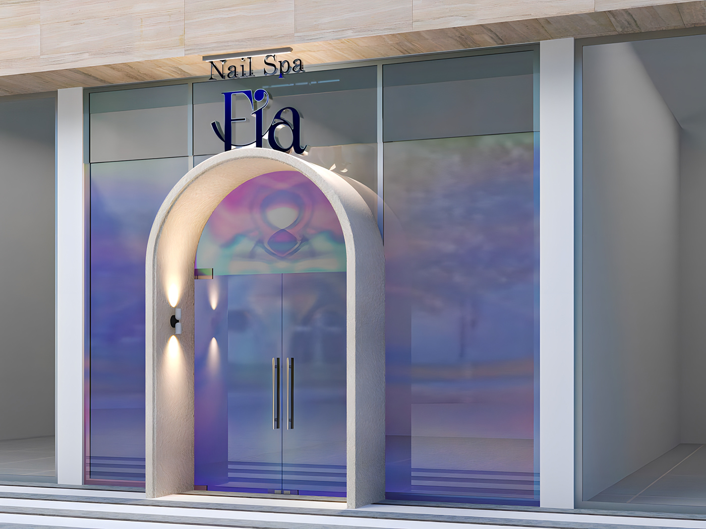 facade Retail design shop entrance design vray interior design  ryiadh 