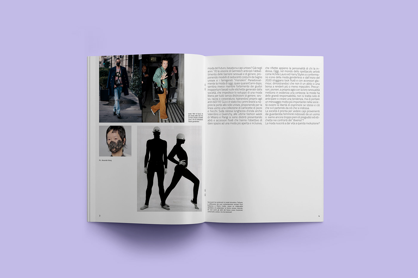 book editorial editorial design  fluid Layout magazine text unisex Fashion  fashion editorial