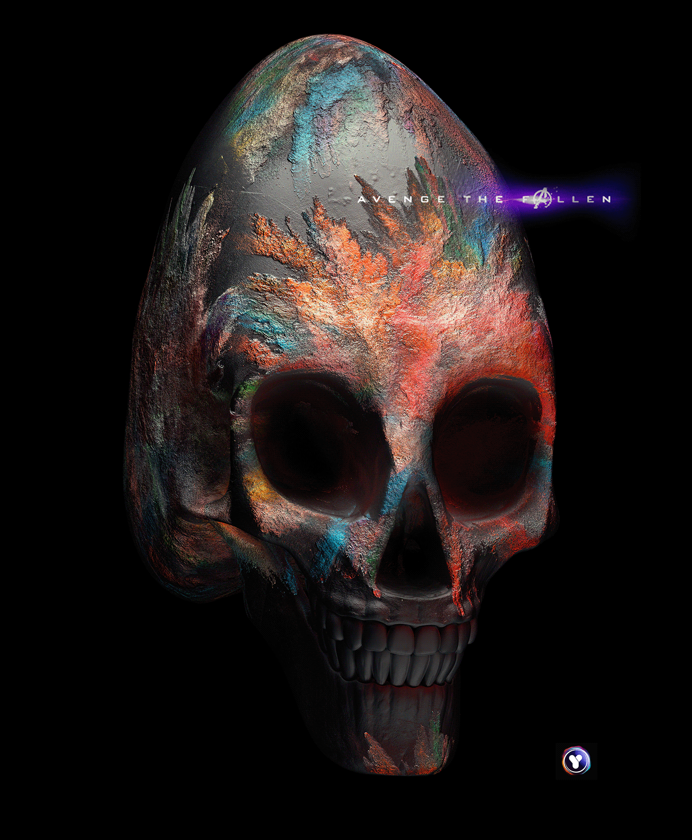 3D Avengers Hero lighting marvel medelling photoshop skulls texturing Zbrush