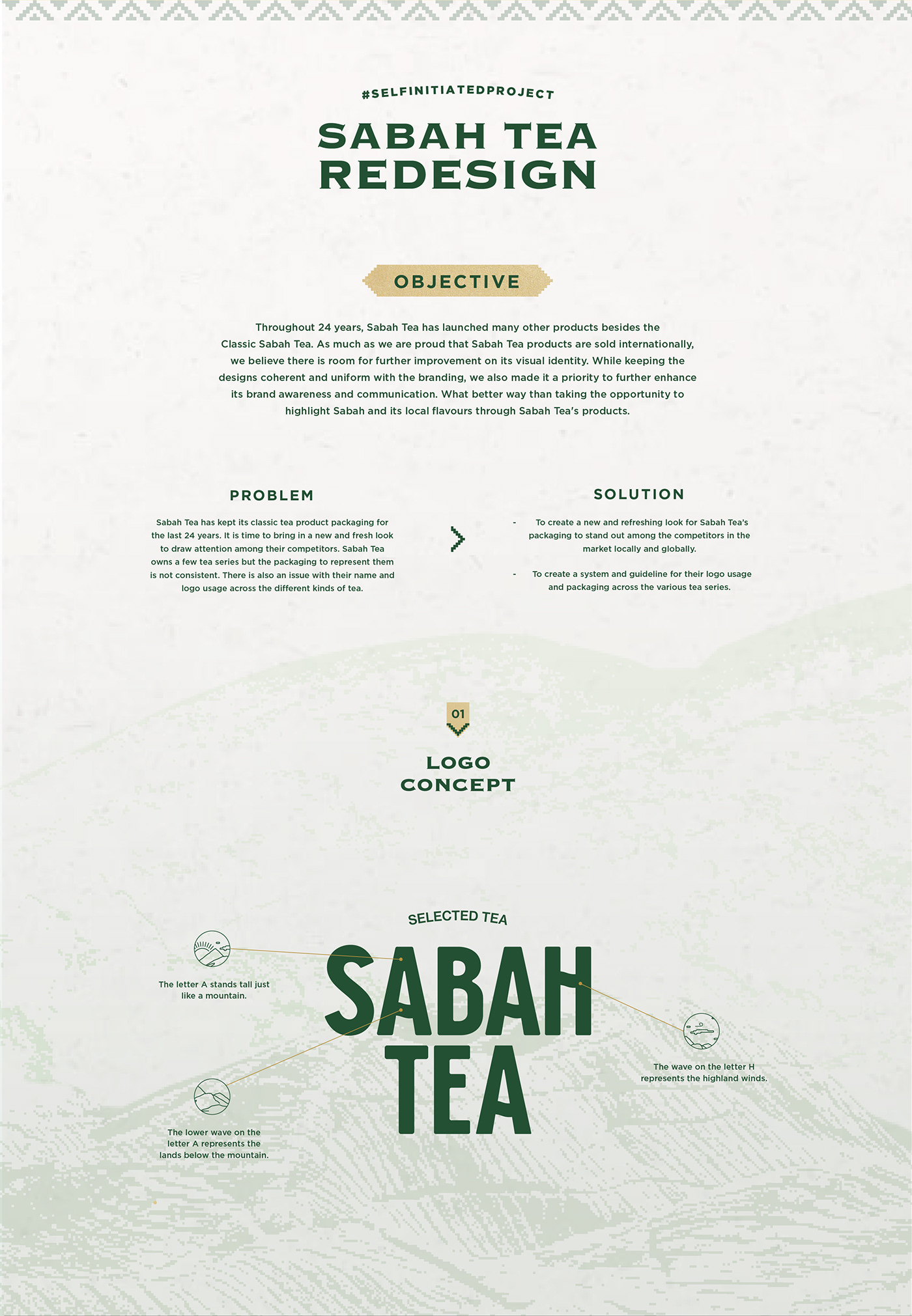 malaysia Packaging sabah tea self initiated project beverage branding  drinks identity print