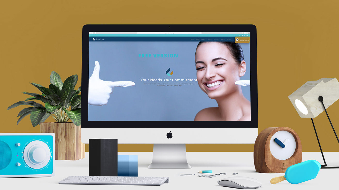 zhoa calmal dental logo design Website branding 