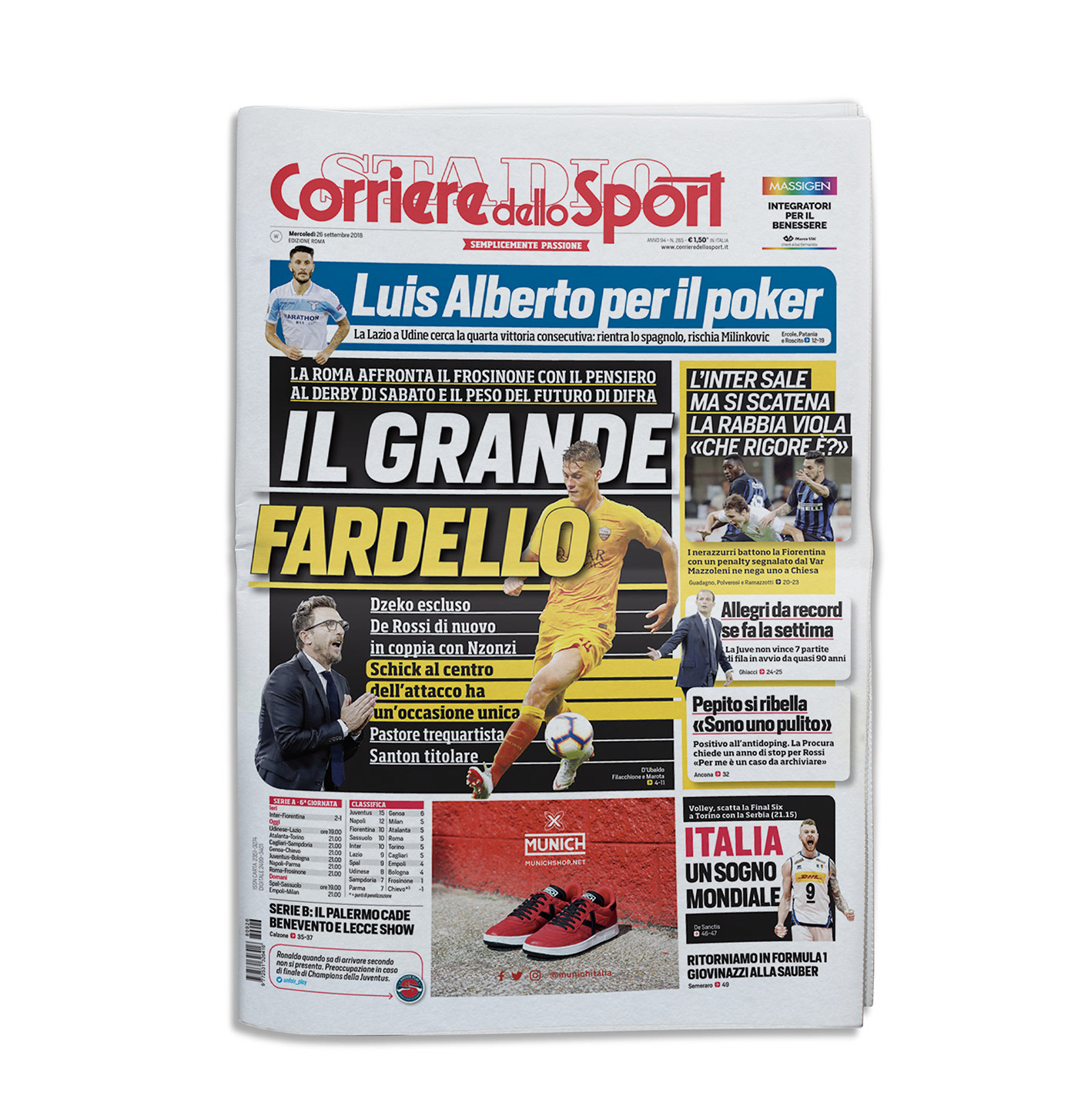 Francesco Mazzenga corriere dello sport STADIO sport calcio soccer design editorial design  Fotografia