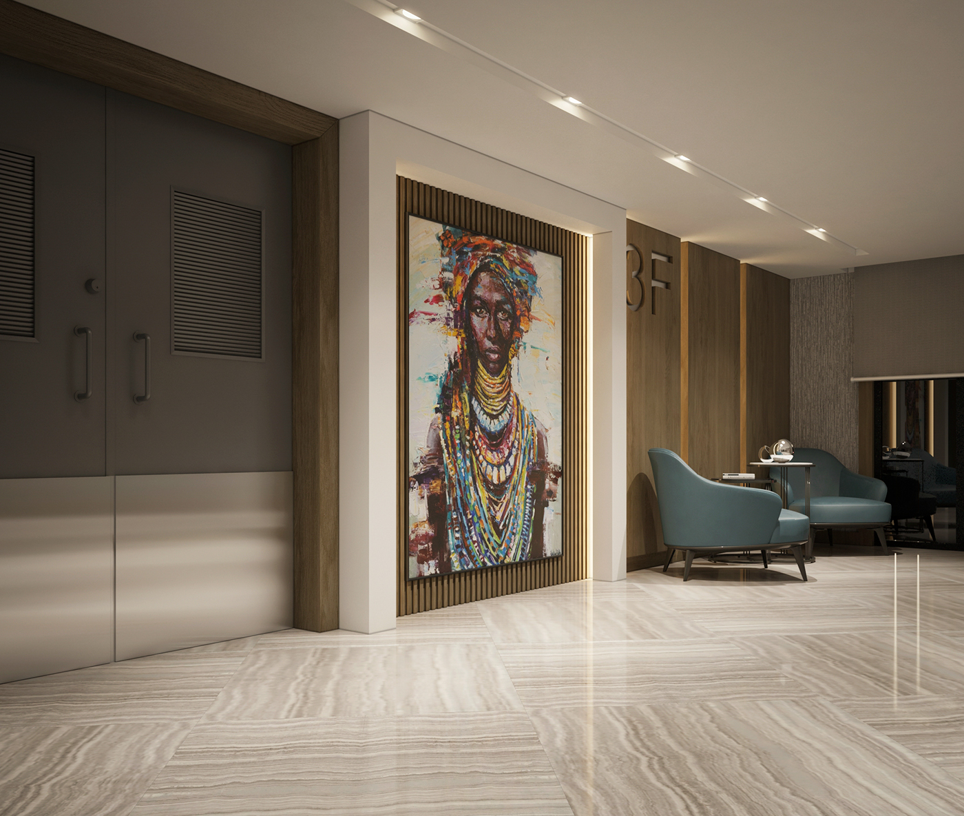 sheraton hotel lift Lobby renovation Marble luxury gold african wood