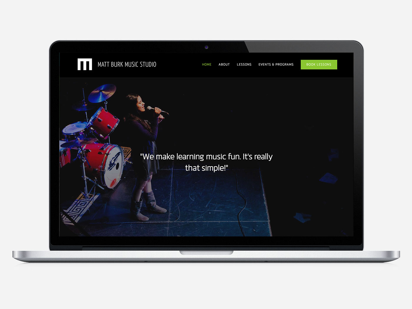 Rebrand brand branding  music school Music Studio matt burk music studio