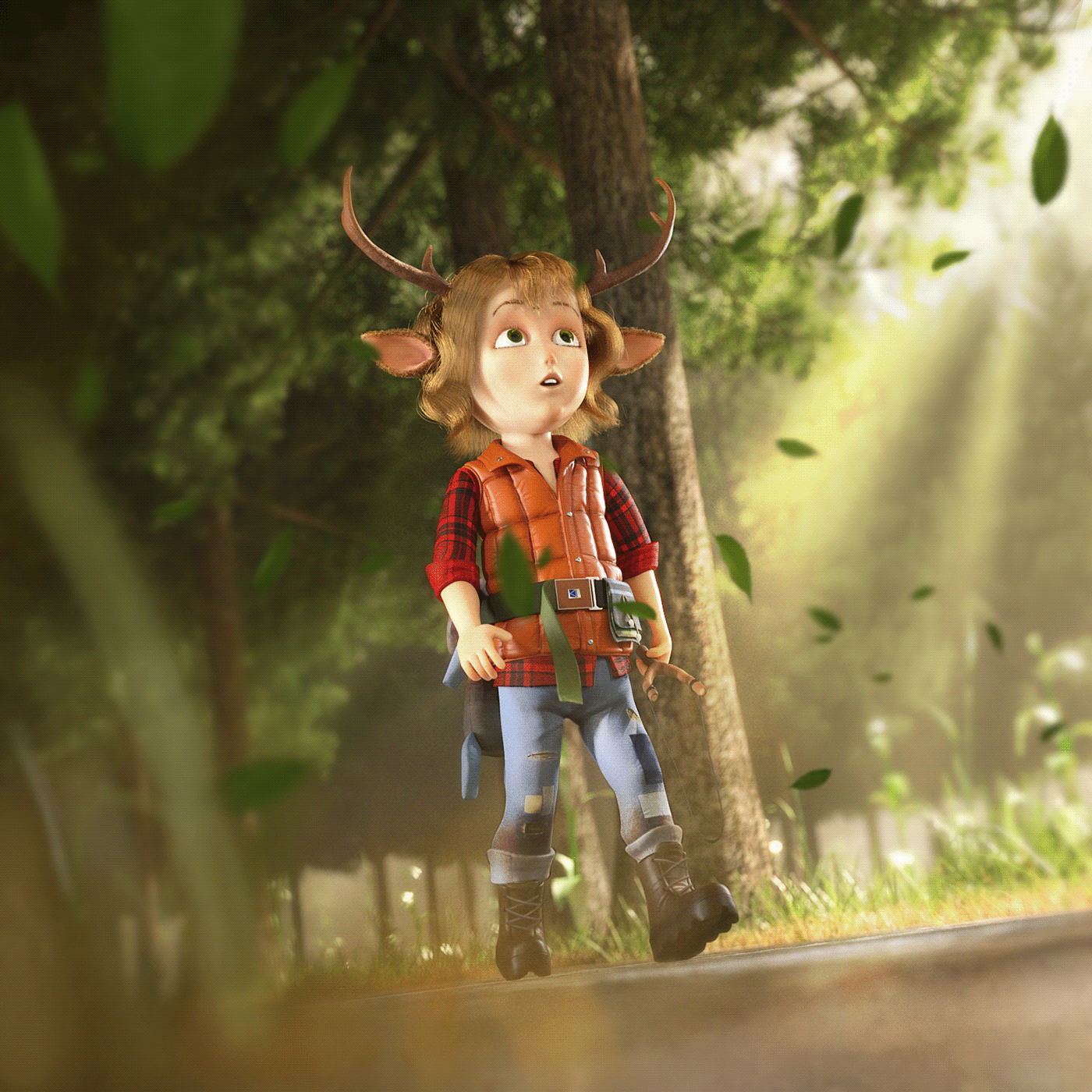 Character digital 3d forest gus Nature Netflix sweet tooth