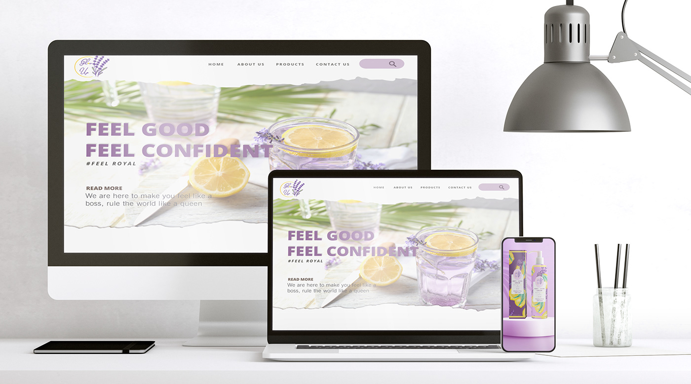 Advertising  brandbook branding  Cosmetic graphic design  lavender lemon social media