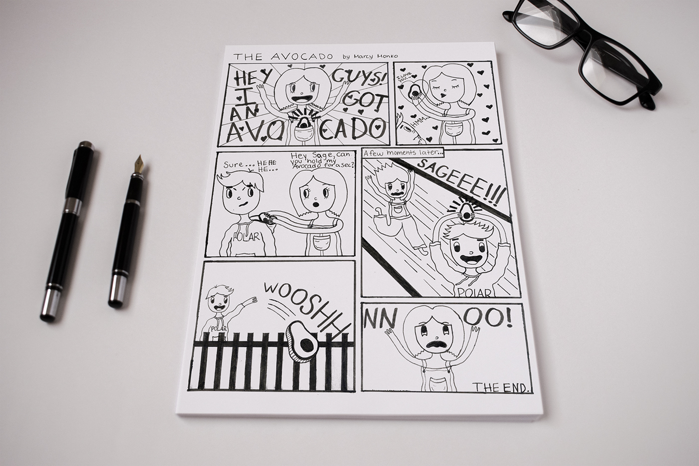 cartoon comic Character Character design  black and white ink panels comic strip Cartooning  ILLUSTRATION 