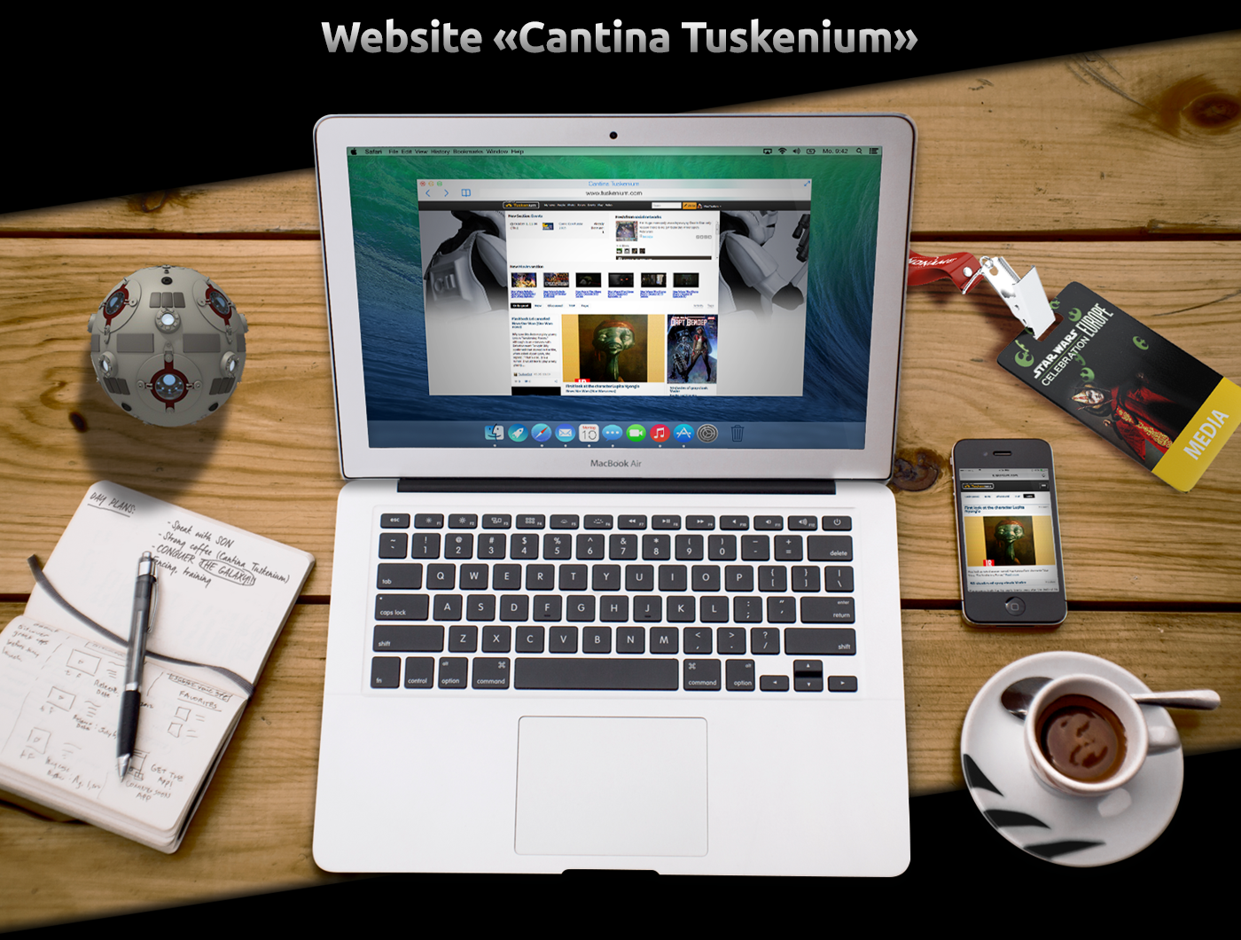 star wars tuskenium Coffee brand identity print