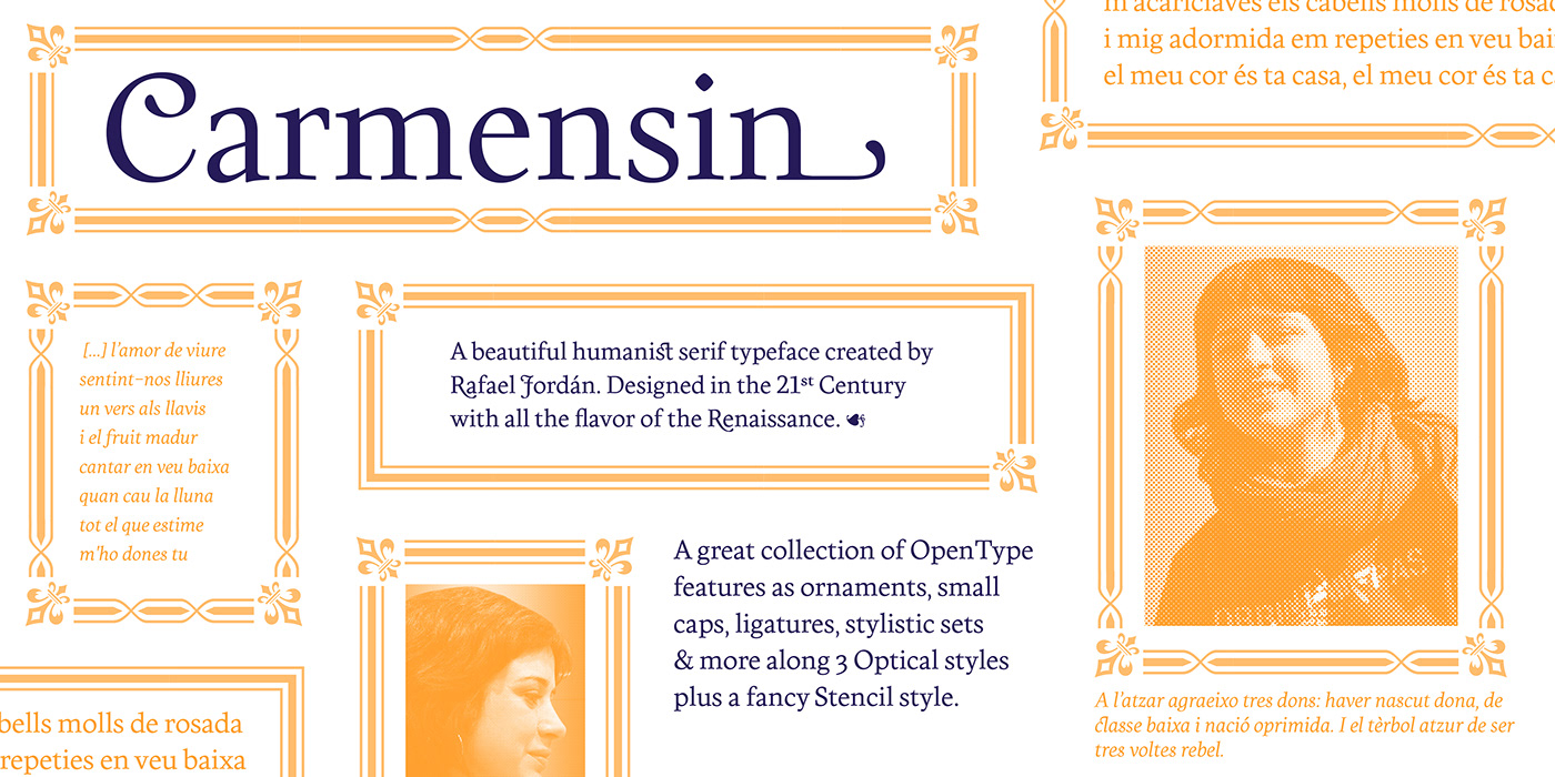 Display font Headline Humanist Opentype text Typeface