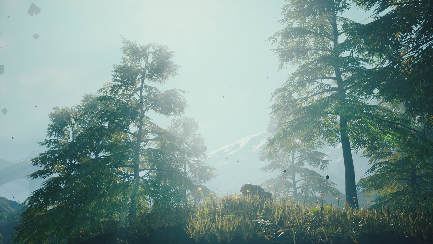 3D cinematics Cocoon forest MegaScans Quixel Unreal Engine 4 vfx