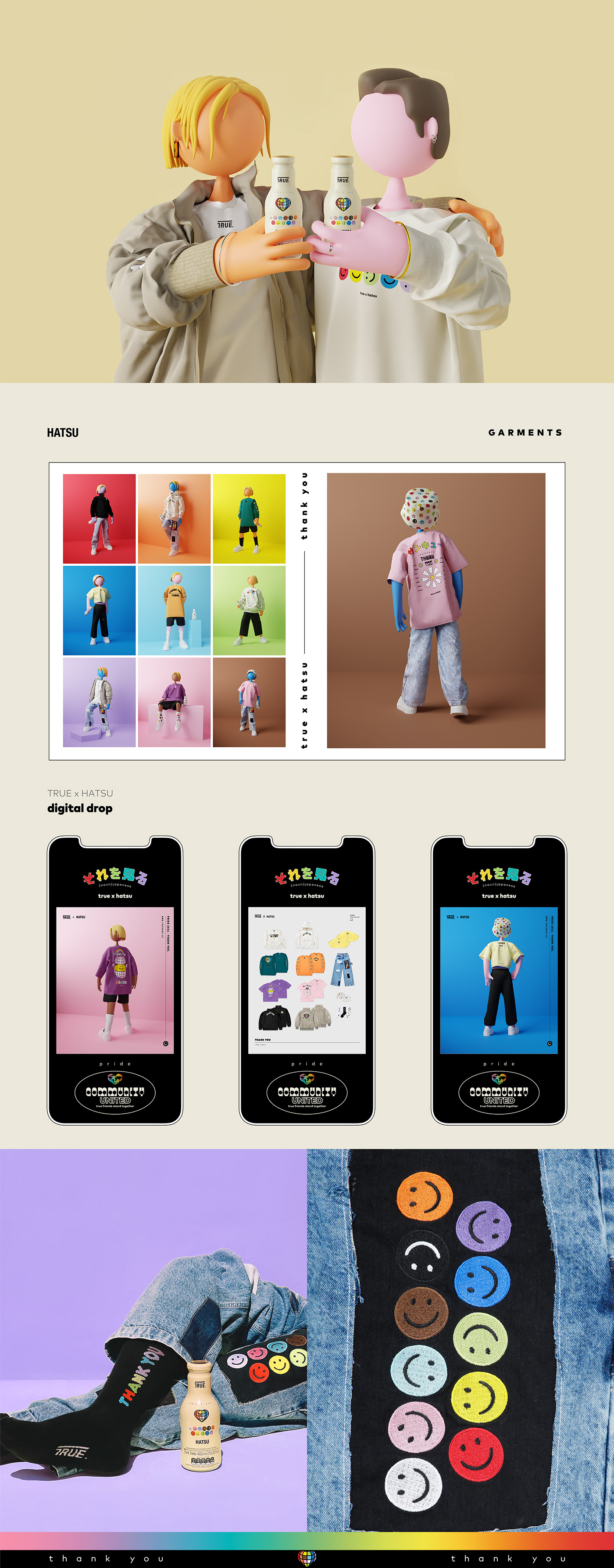 3D animation  characters Fashion  fashion design Hatsu Lgtbiq+ pride thank you true