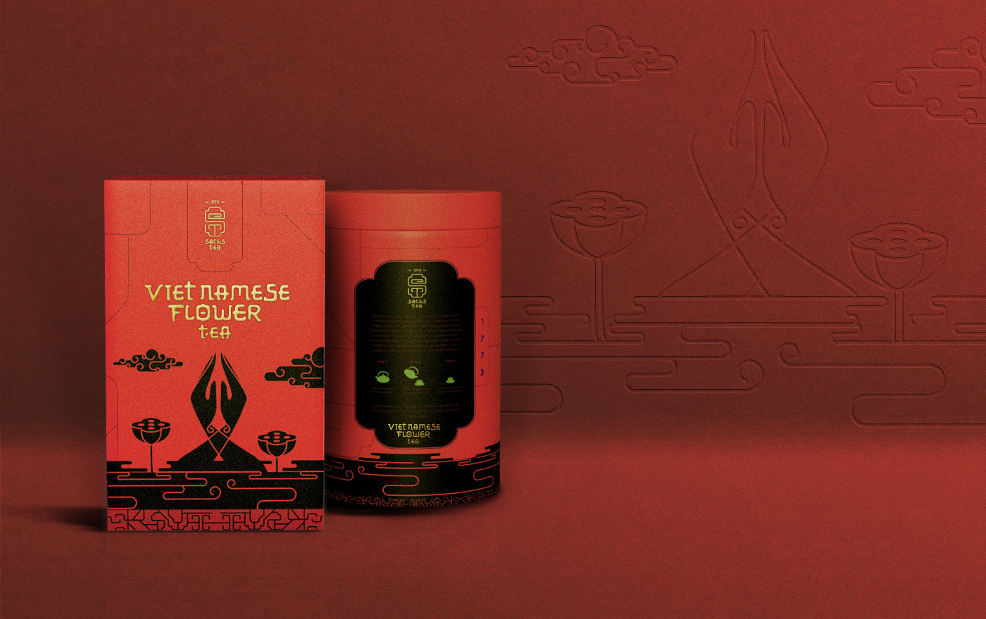 BrandexAgency brandidentity Packaging sachstea tea tradition logo branding  hanoi vietnam