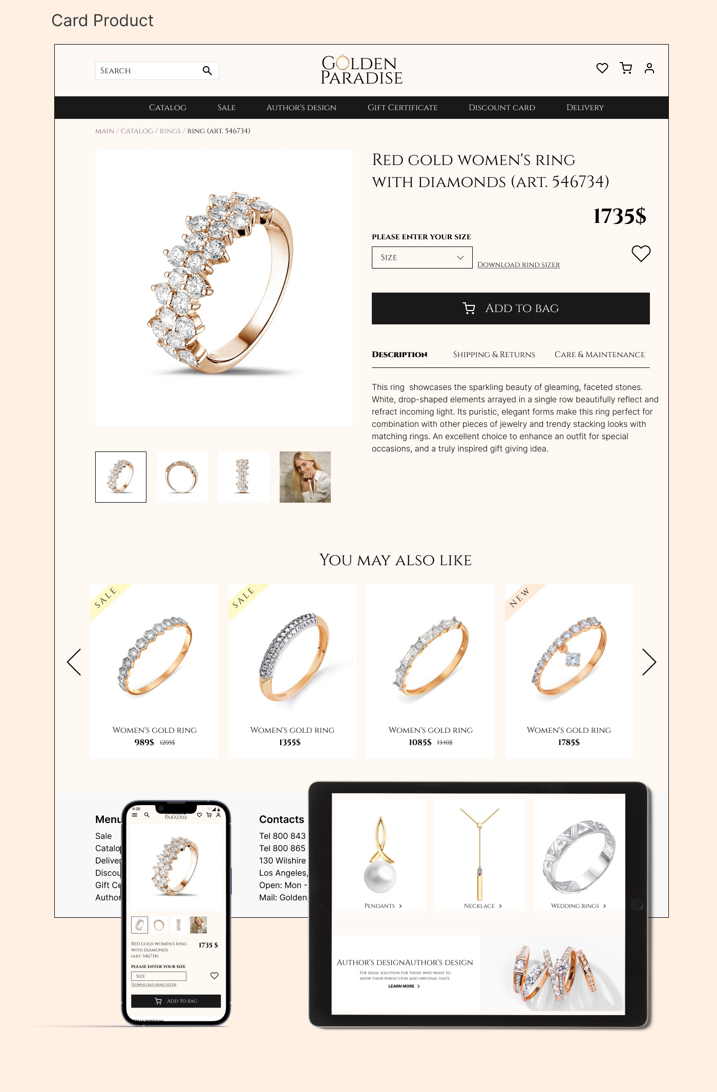 design designer Figma jewelry mobile UI ui design UI/UX ux UX design