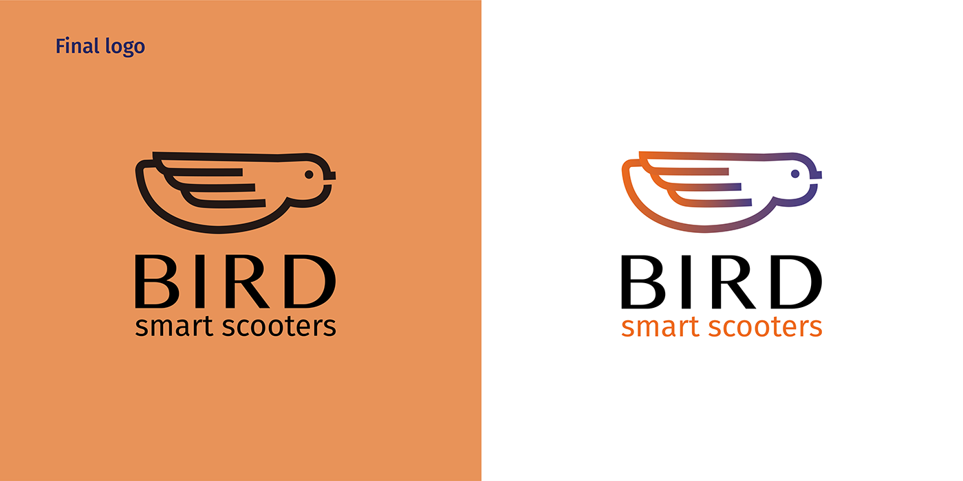 Bird Scooter ILLUSTRATION  branding  App Screen tutorial logo app icon qrc AR UI